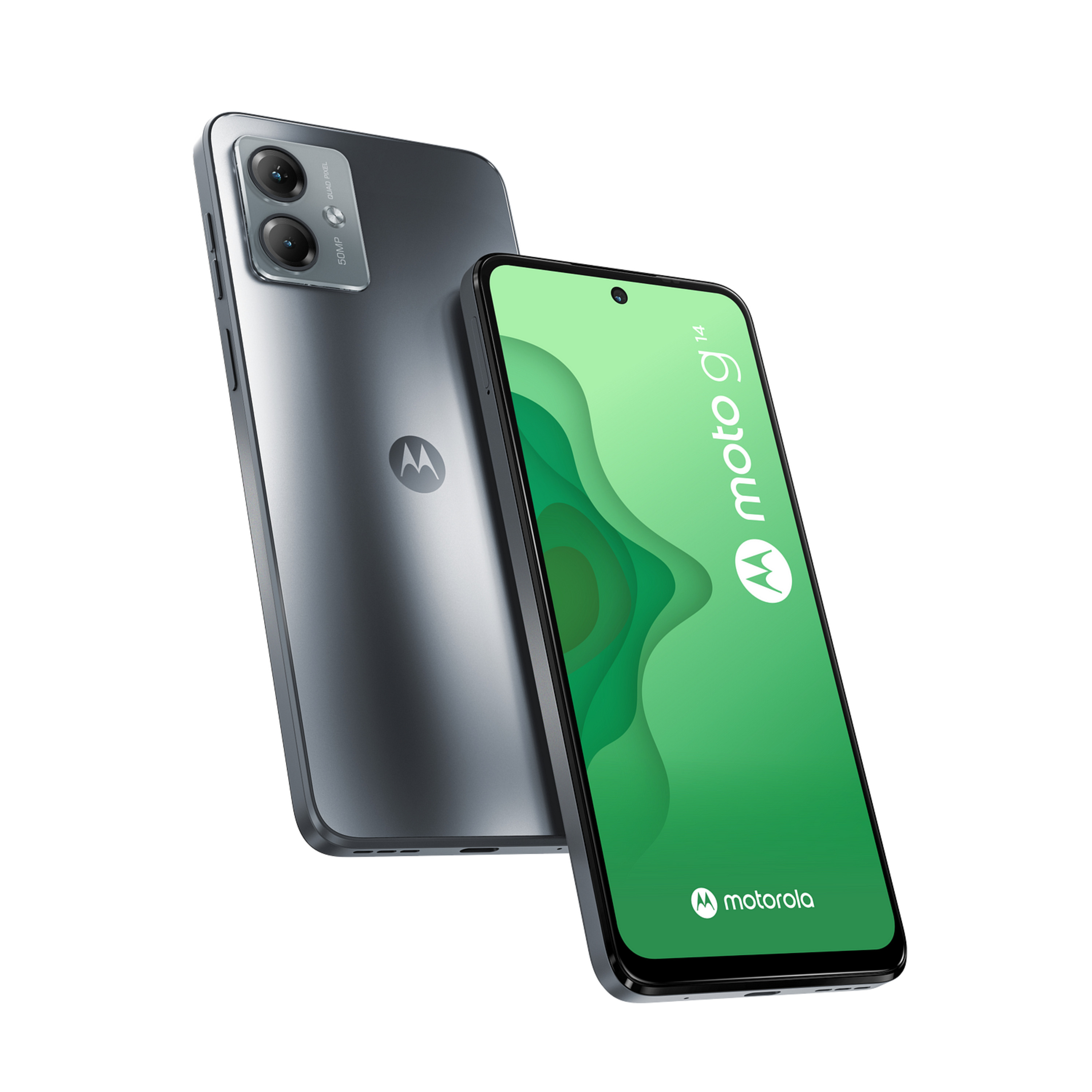 Voir la diapositive 2 : MOTOROLA G14 256Go - Gris