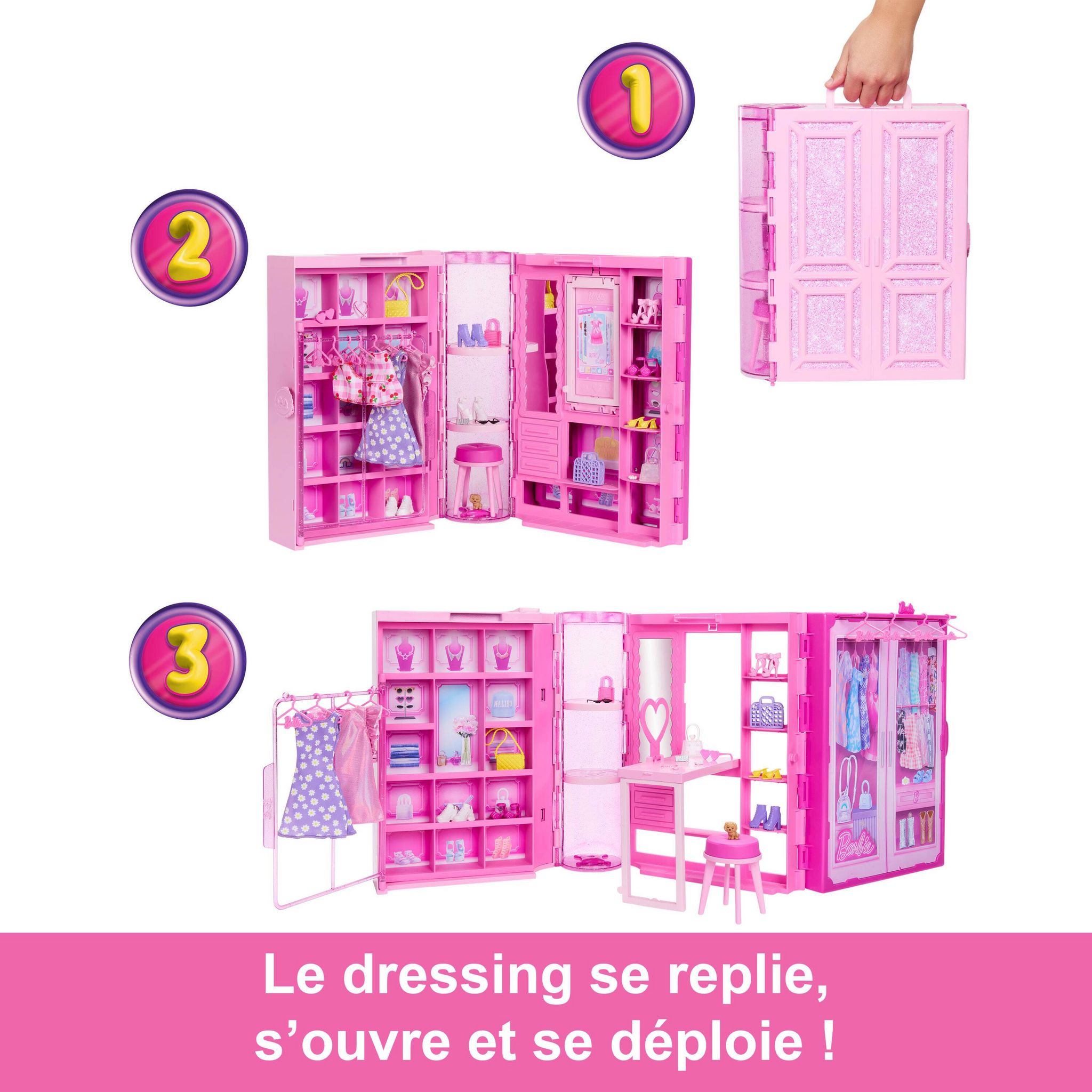 Voir la diapositive 5 : MATTEL Dressing de rêve Barbie et accessoires