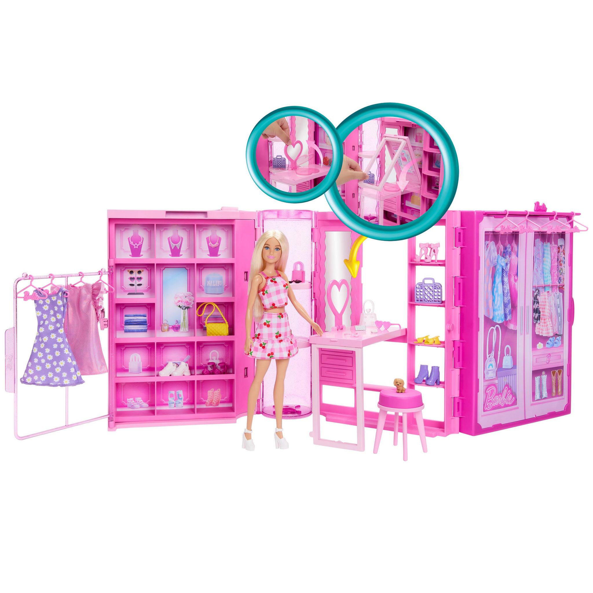 Voir la diapositive 7 : MATTEL Dressing de rêve Barbie et accessoires