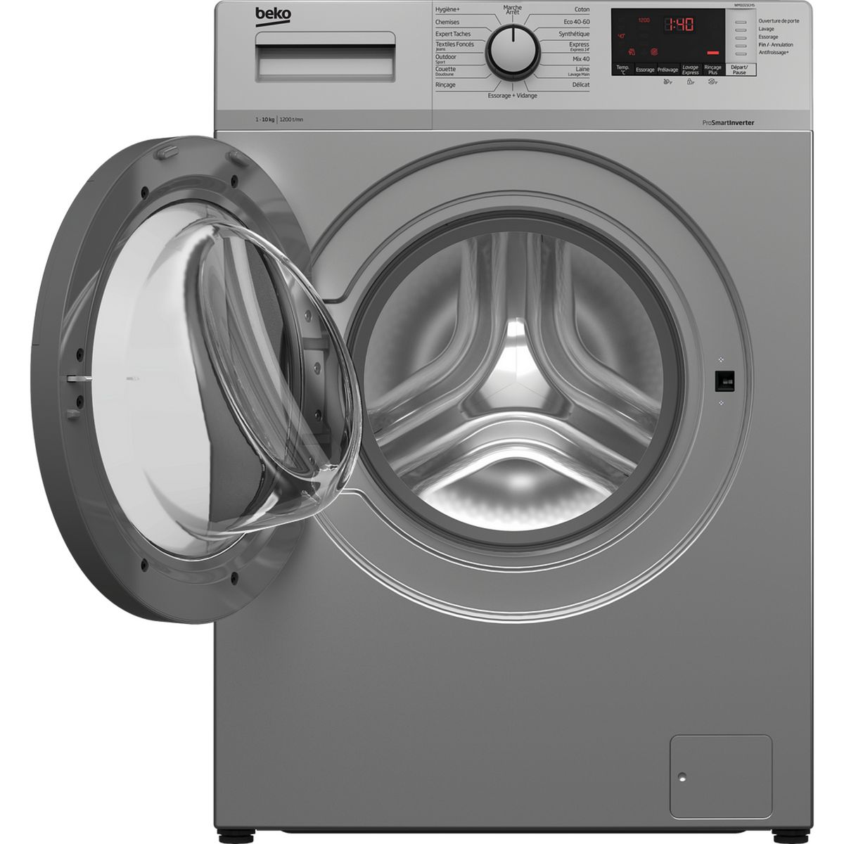 BEKO Lave linge hublot à induction  WM1015CHS, 10 kg, 1200 T/min, B