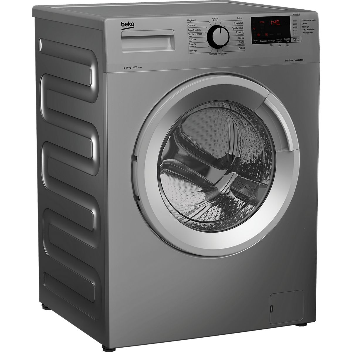BEKO Lave linge hublot à induction  WM1015CHS, 10 kg, 1200 T/min, B