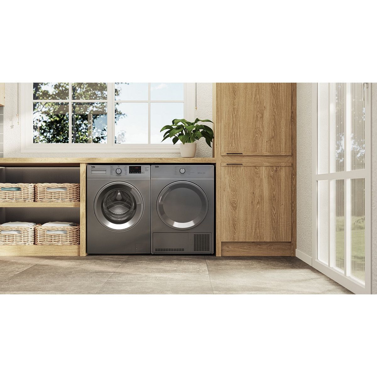 BEKO Lave linge hublot à induction  WM1015CHS, 10 kg, 1200 T/min, B