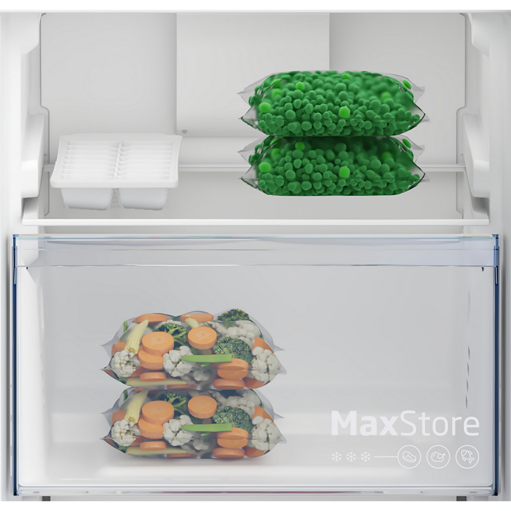 Voir la diapositive 4 : BEKO Réfrigérateur combiné B1RCNE404G, 355 L, Froid ventilé No Frost, E