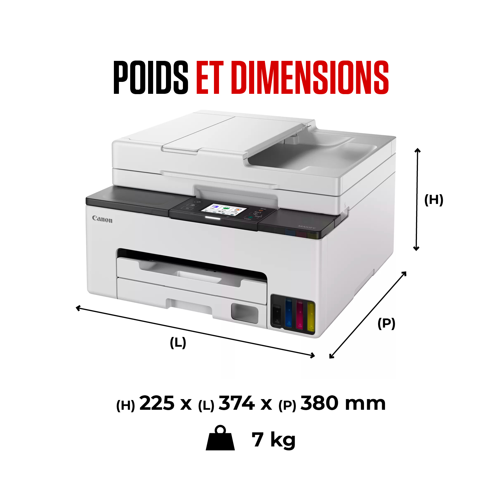 Voir la diapositive 4 : CANON Imprimante multifonction GX2050 - Blanc