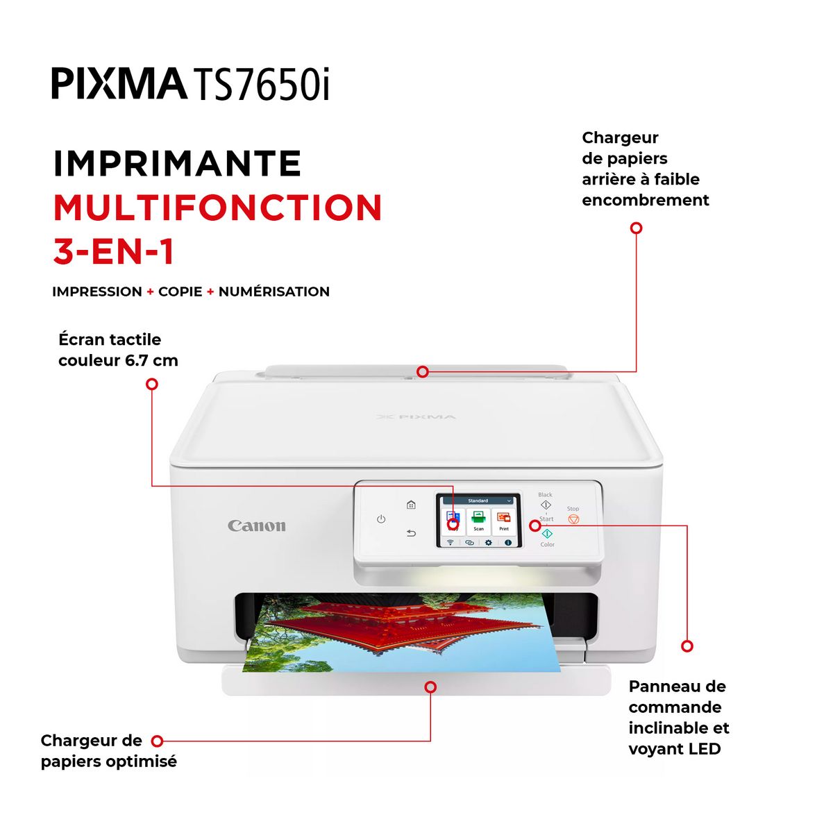 CANON Imprimante multifonction TS7650I - Blanc