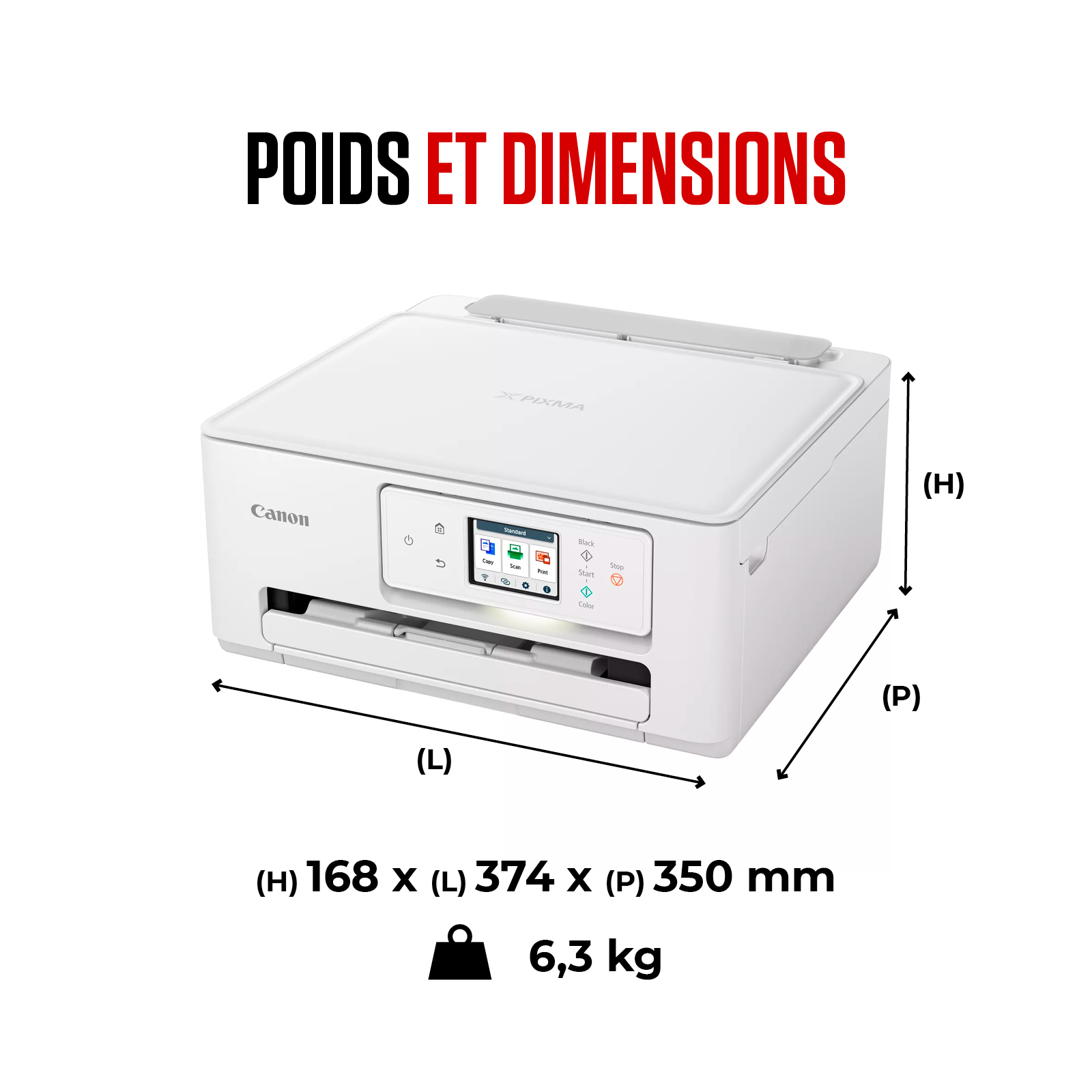 Voir la diapositive 5 : CANON Imprimante multifonction TS7650I - Blanc