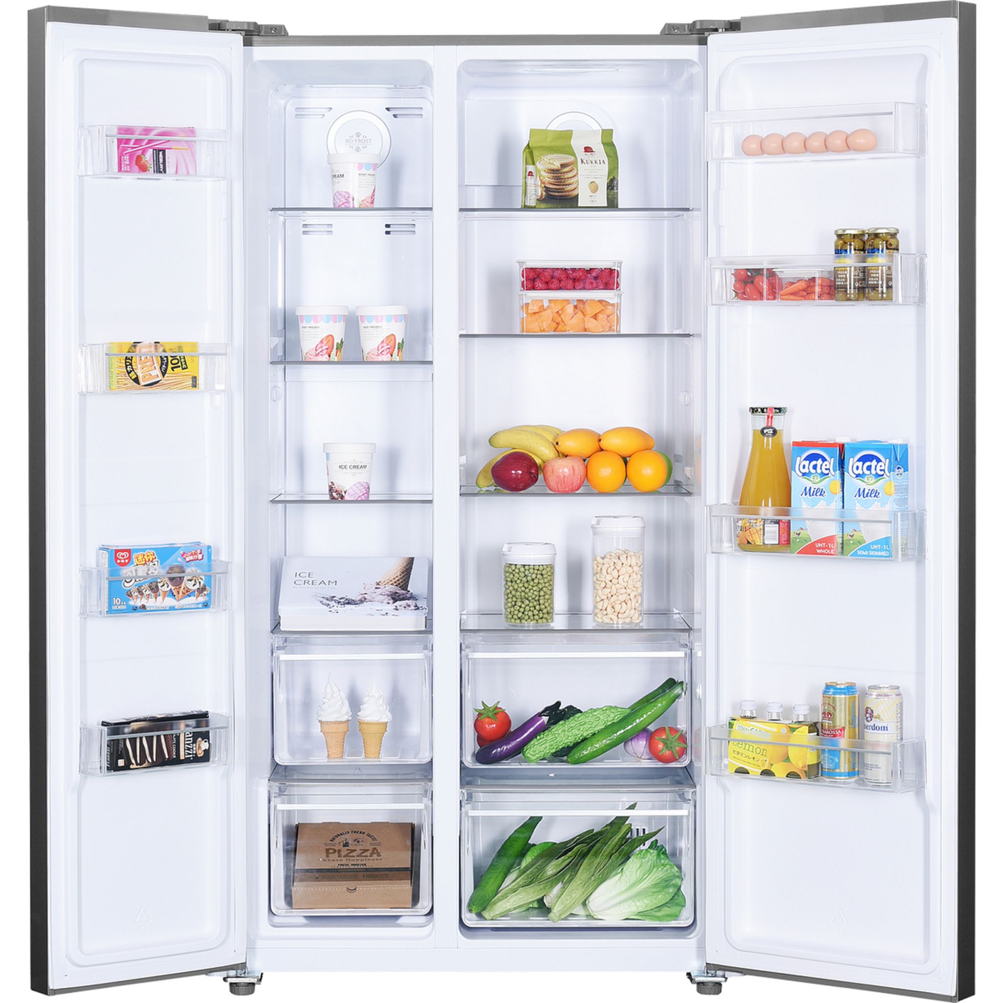 Voir la diapositive 2 : BEKO Réfrigérateur 2 portes side by side GNO5322XPN, 532 L, Froid ventilé No Frost, E