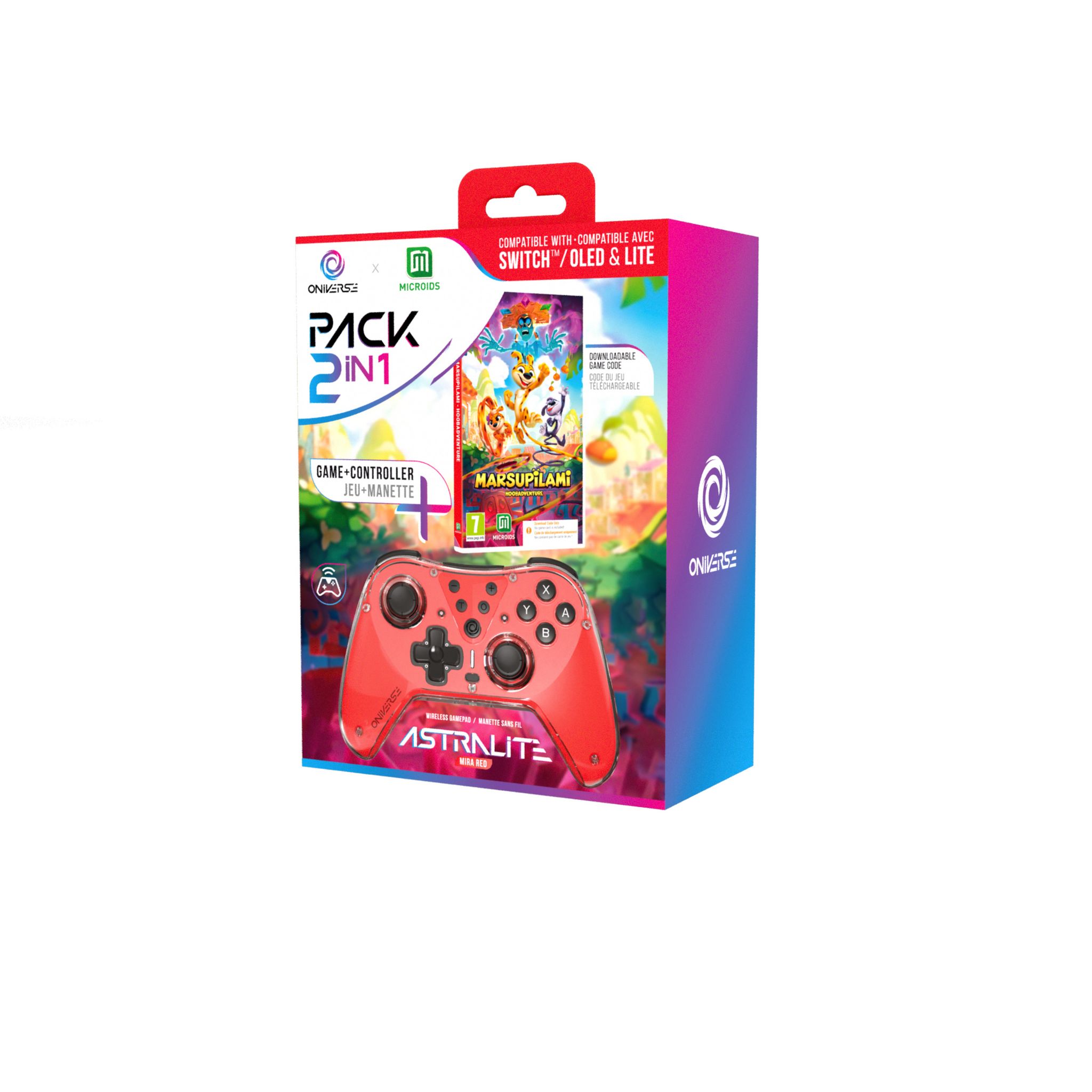 Voir la diapositive 2 : ONIVERSE Pack Marsupilami Hoobadventure + Manette de jeu Nintendo Switch - Code de Téléchargement
