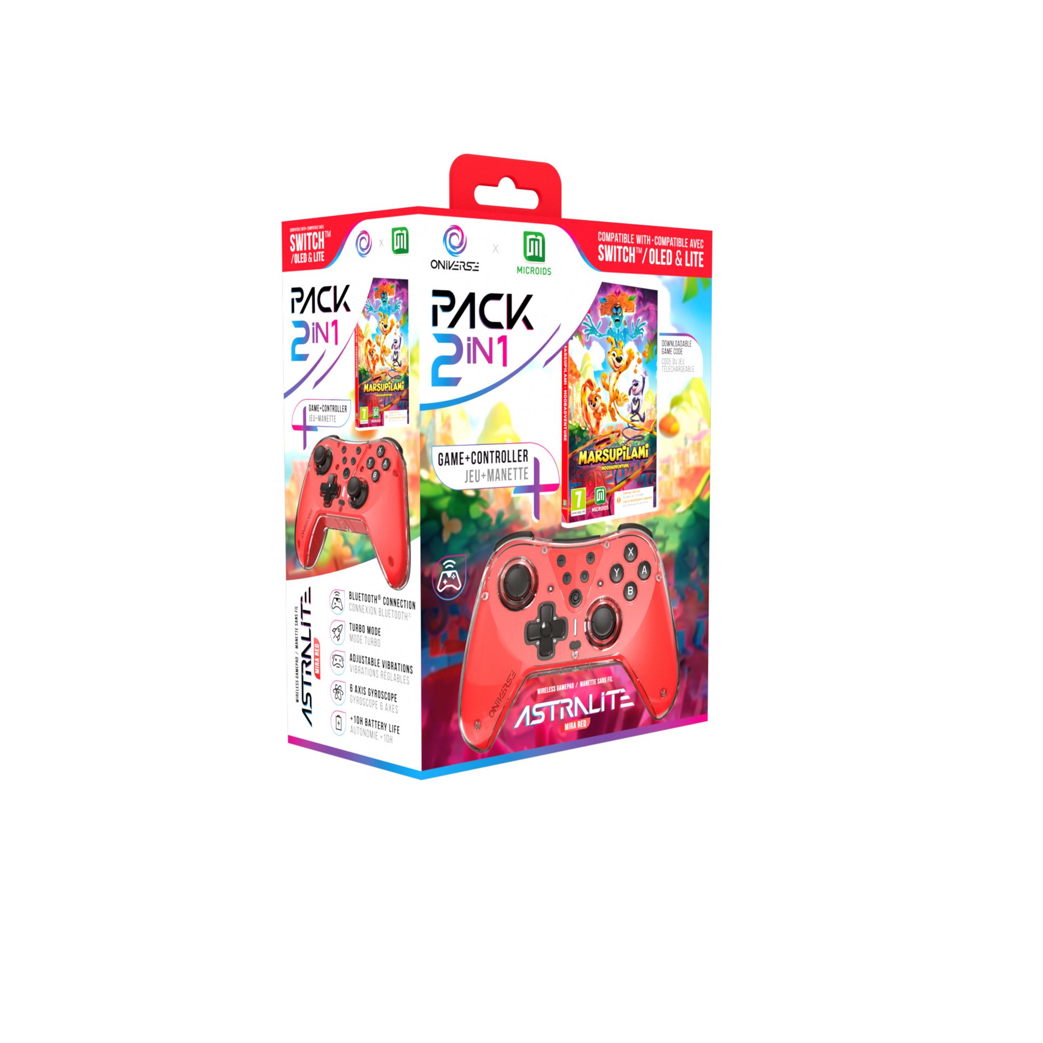 Voir la diapositive 3 : ONIVERSE Pack Marsupilami Hoobadventure + Manette de jeu Nintendo Switch - Code de Téléchargement