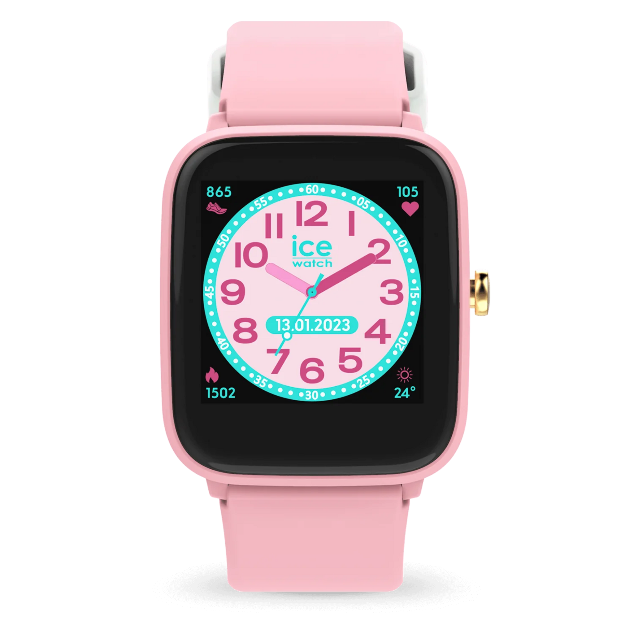 Voir la diapositive 2 : ICE-WATCH Montre connectée Smart Junior - Rose
