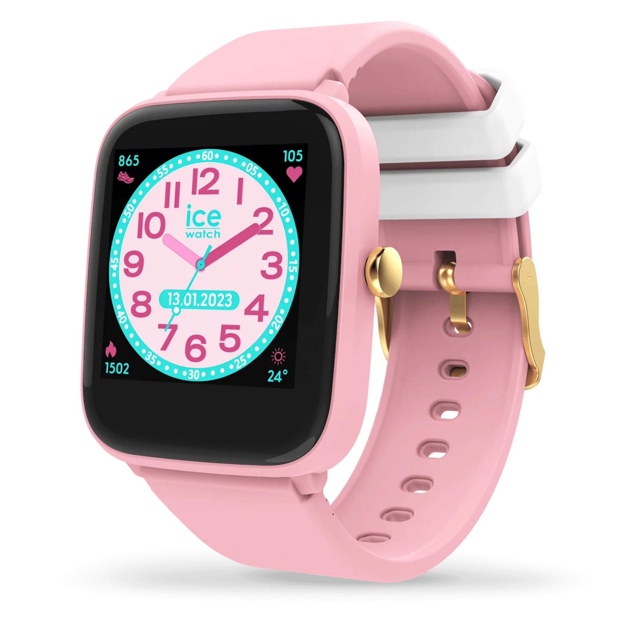 Voir la diapositive 3 : ICE-WATCH Montre connectée Smart Junior - Rose