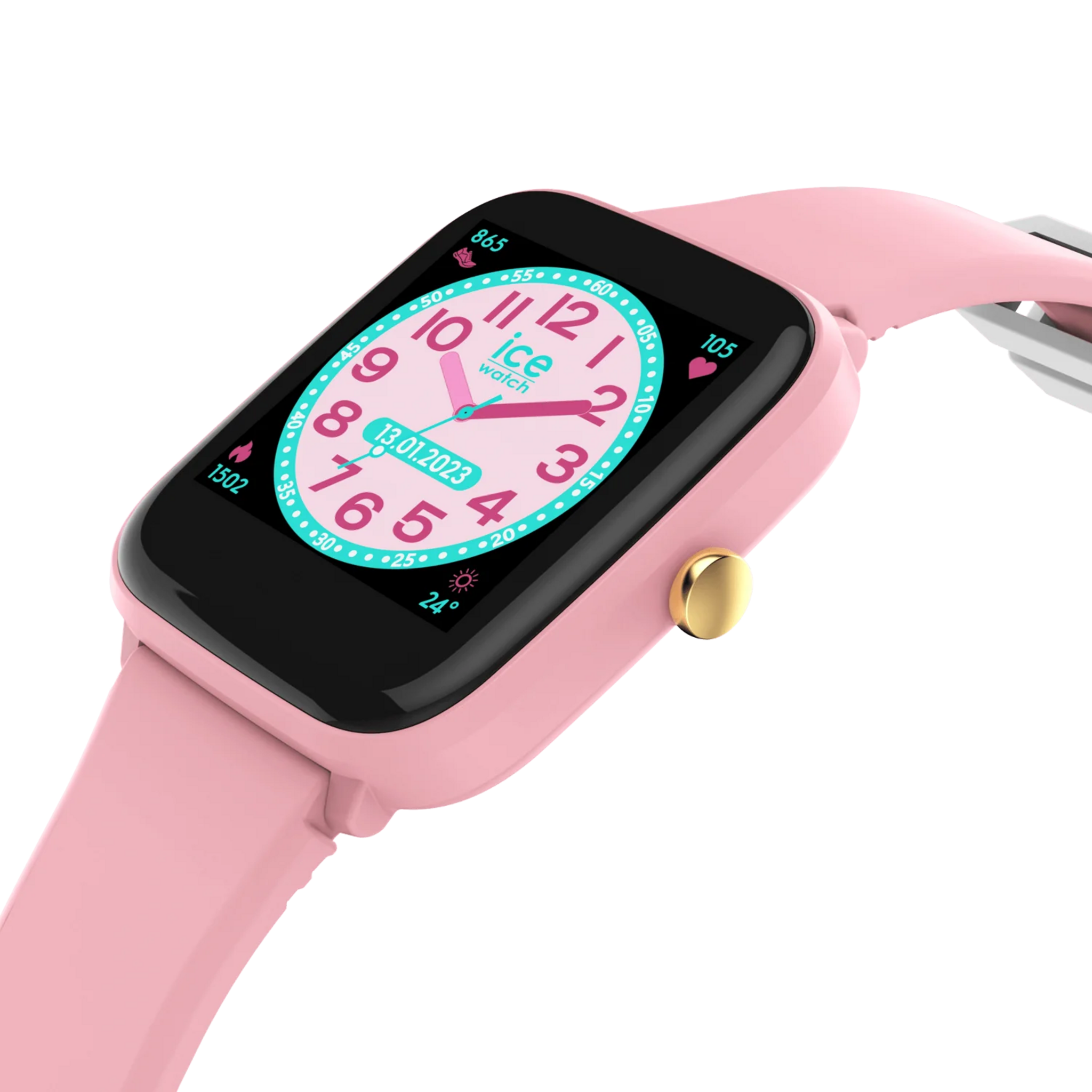 Voir la diapositive 4 : ICE-WATCH Montre connectée Smart Junior - Rose