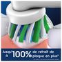 Voir la diapositive 3 : ORAL-B Lot de 8 brossettes Cross Action - Blanc