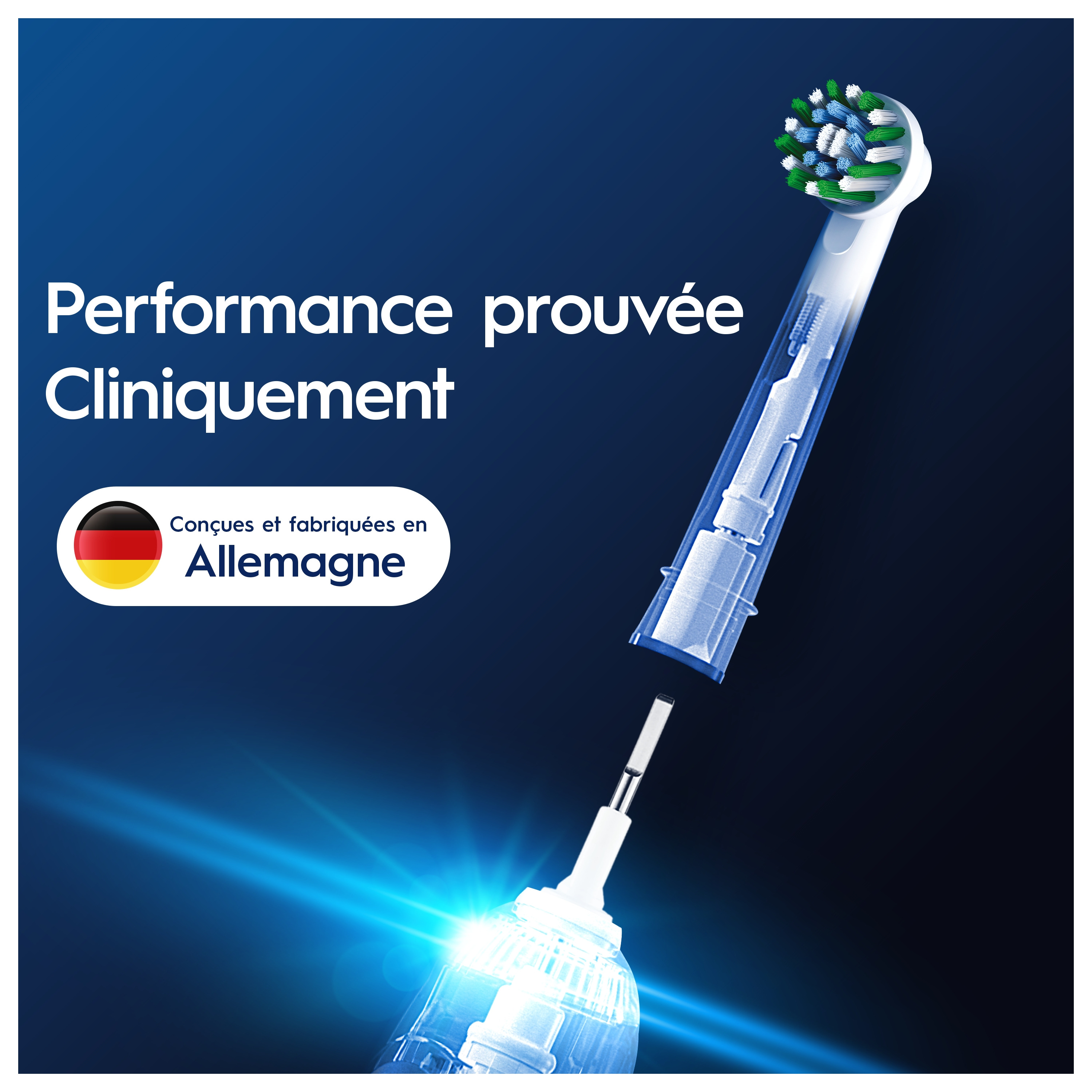 Voir la diapositive 7 : ORAL-B Lot de 8 brossettes Cross Action - Blanc