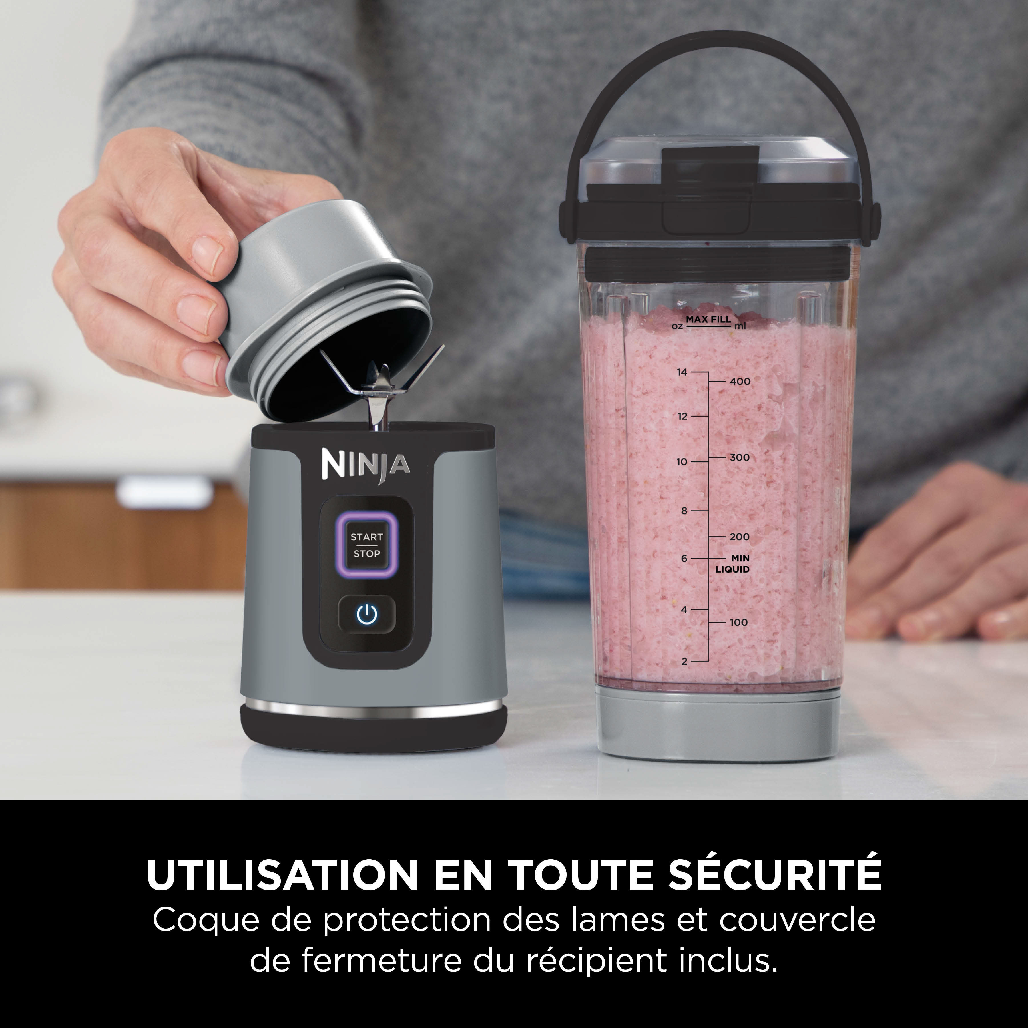 Voir la diapositive 11 : NINJA Blender sans fil BC151EUBK - Gris