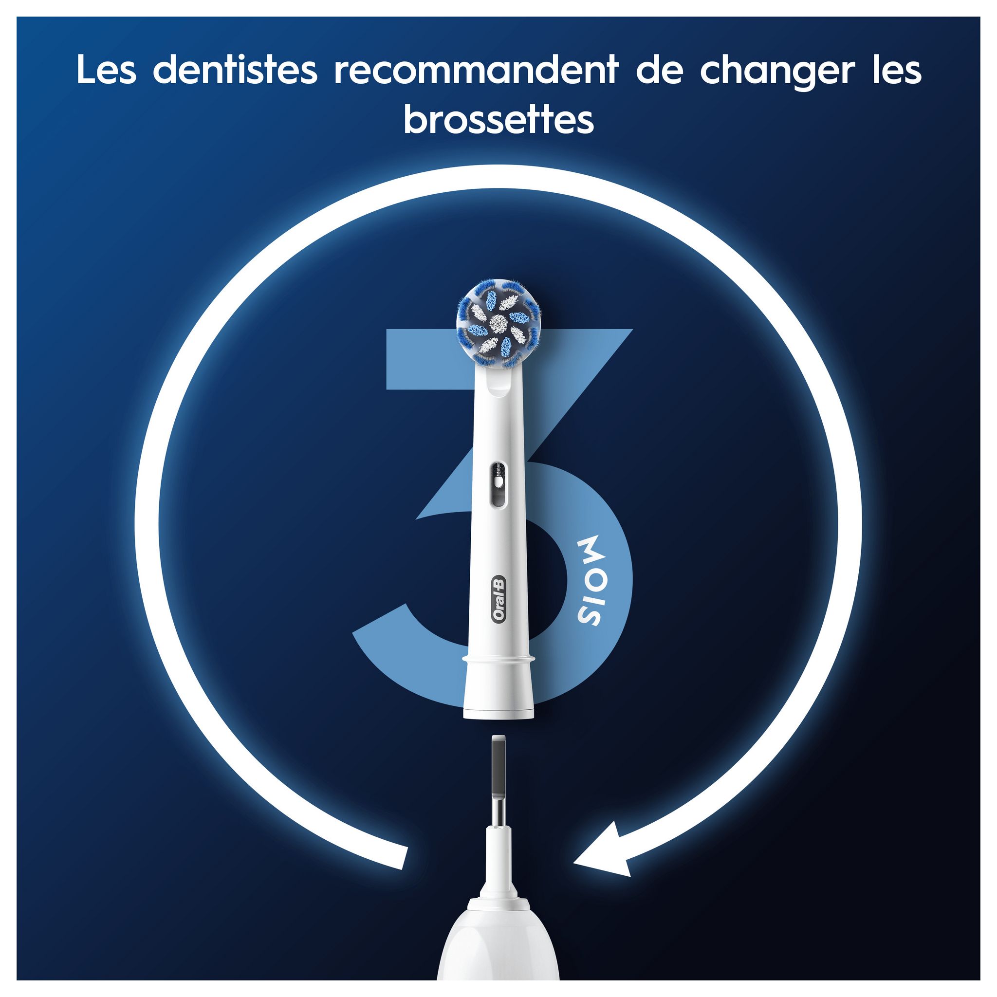 Voir la diapositive 4 : ORAL-B Lot de 8 brossettes sensitives - Blanc