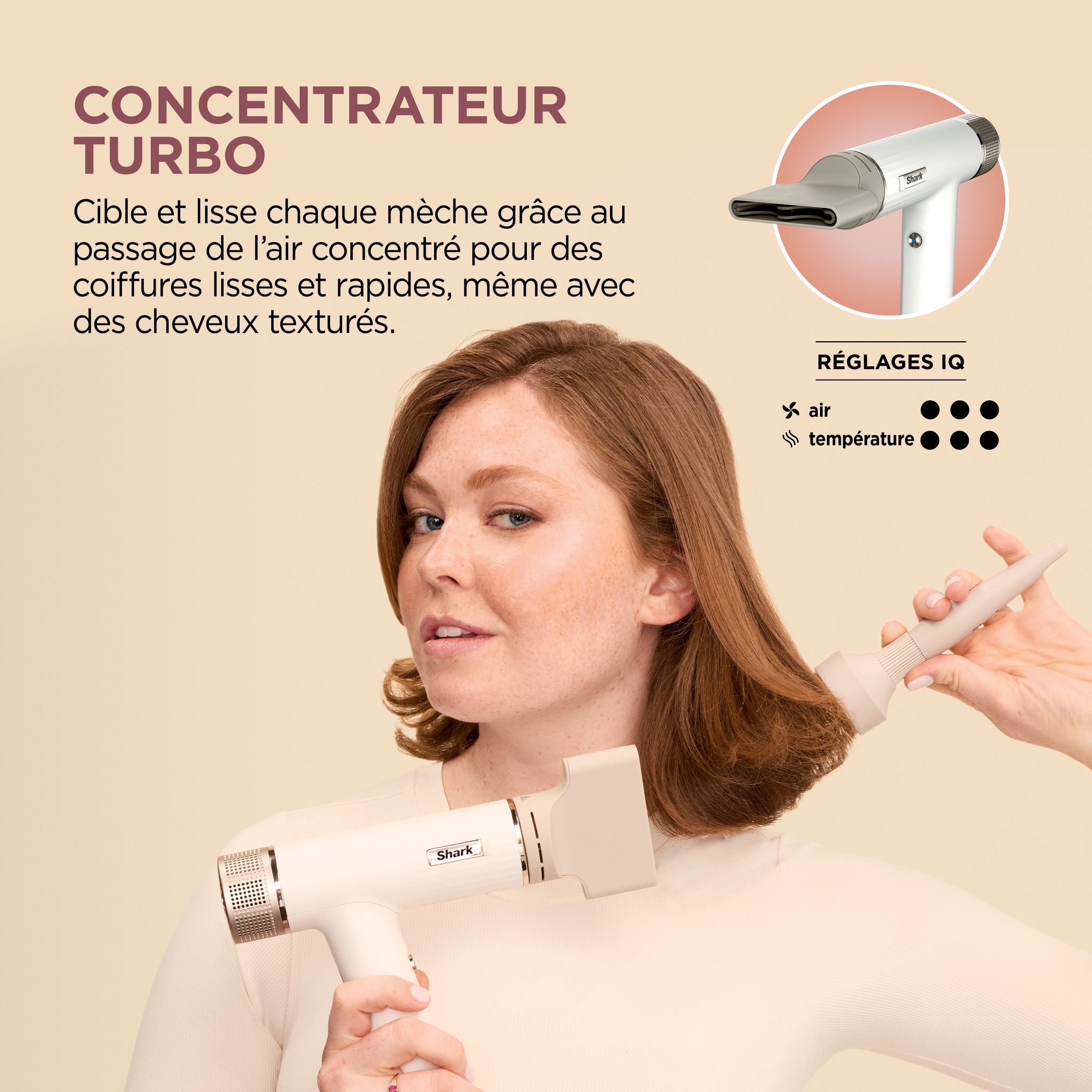 Voir la diapositive 13 : SHARK Sèche cheveux SPEEDSTYLE HD333EU - Blanc