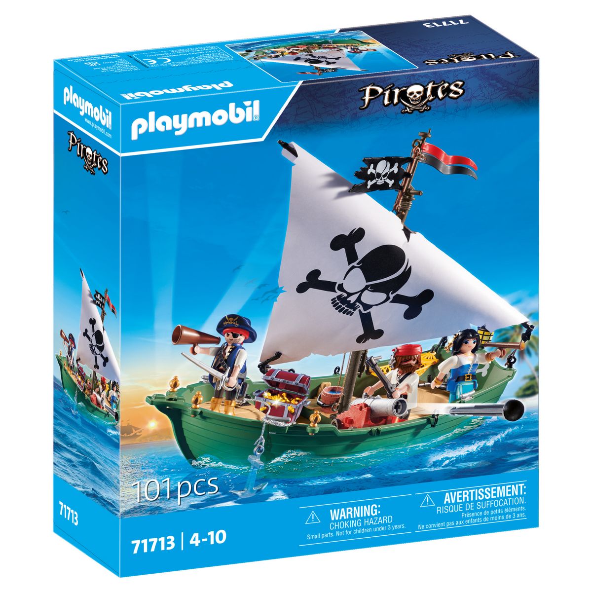 PLAYMOBIL 71713 Pirates - La chaloupe des Pirates