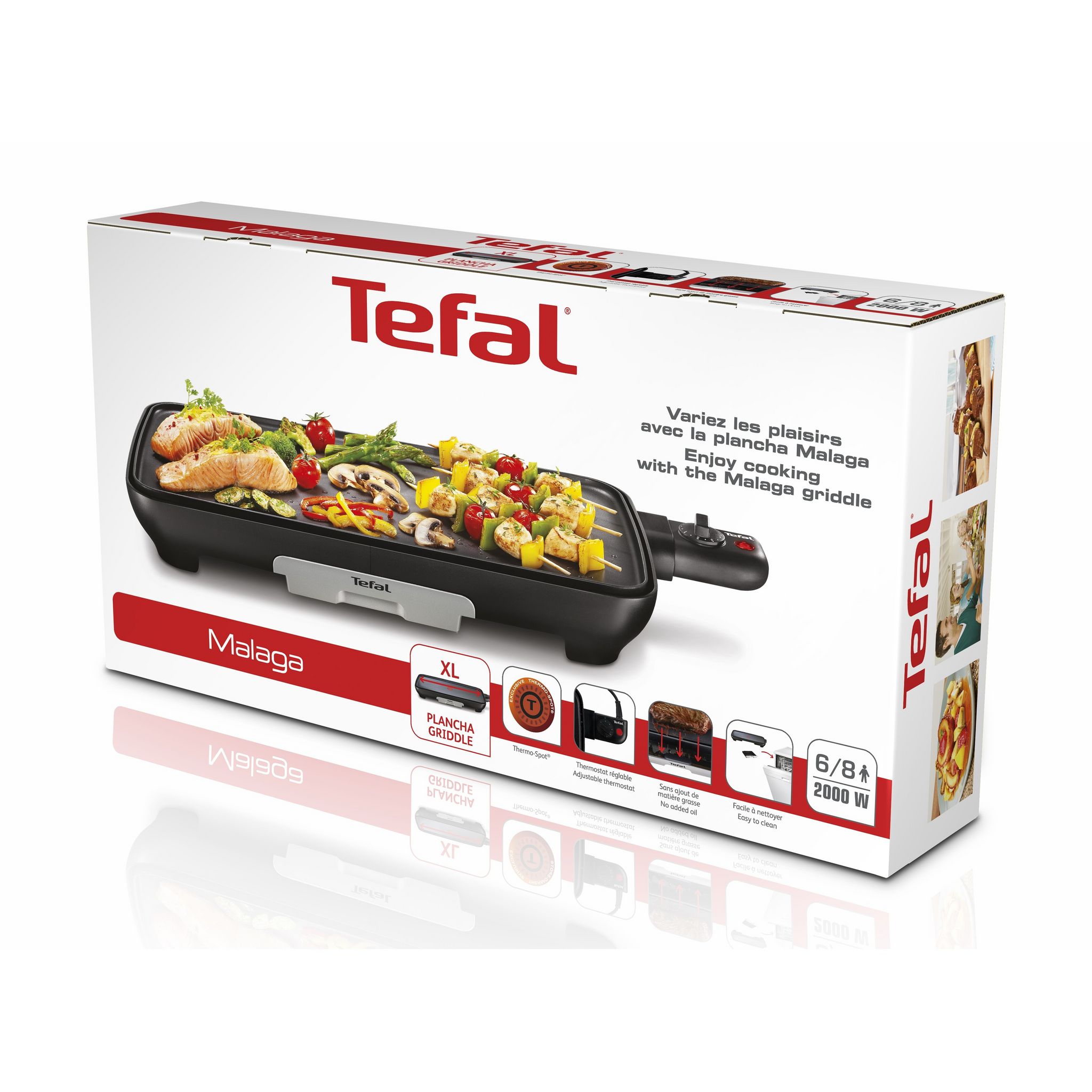 Voir la diapositive 3 : TEFAL Plancha électrique XL CB503813 - Noir