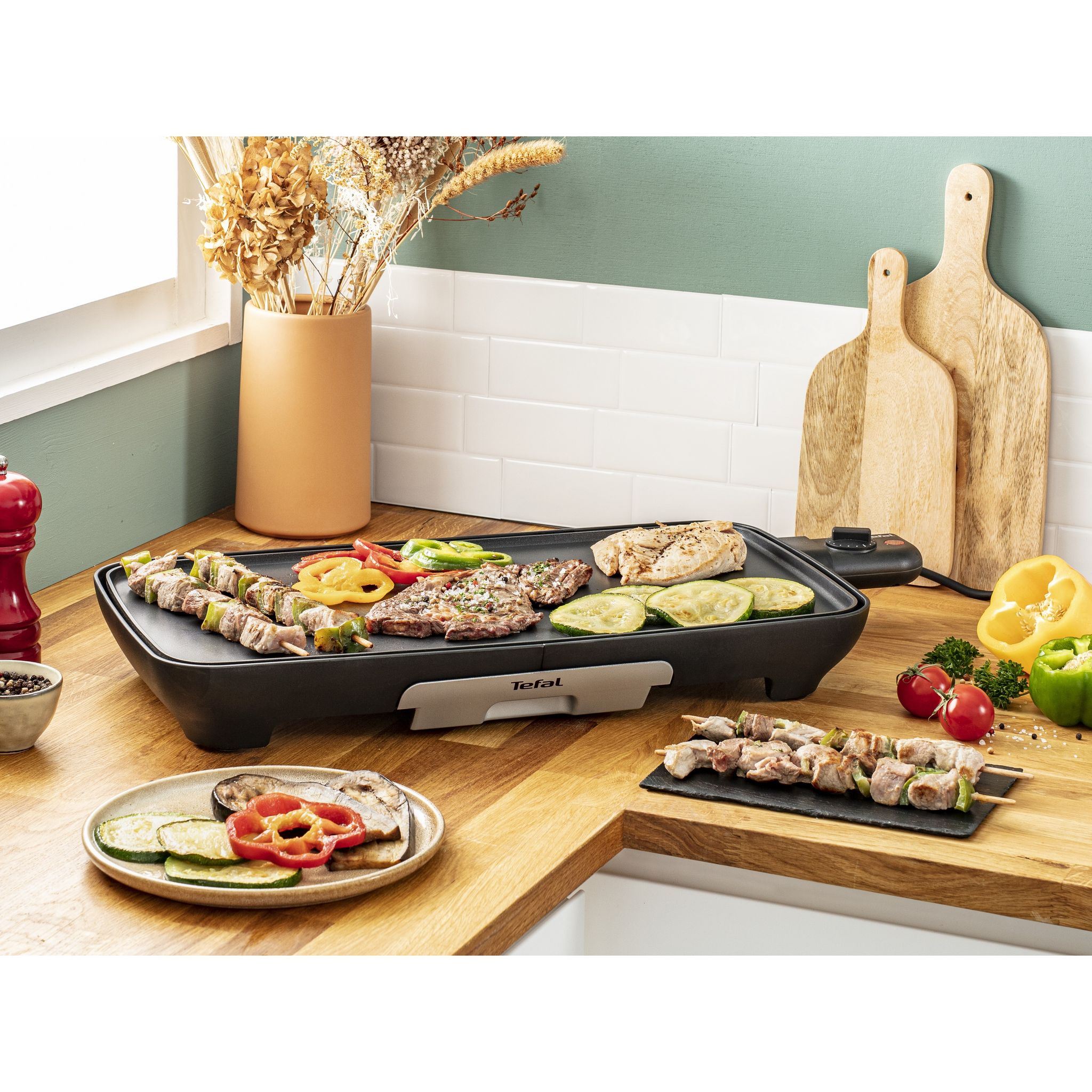 Voir la diapositive 6 : TEFAL Plancha électrique XL CB503813 - Noir