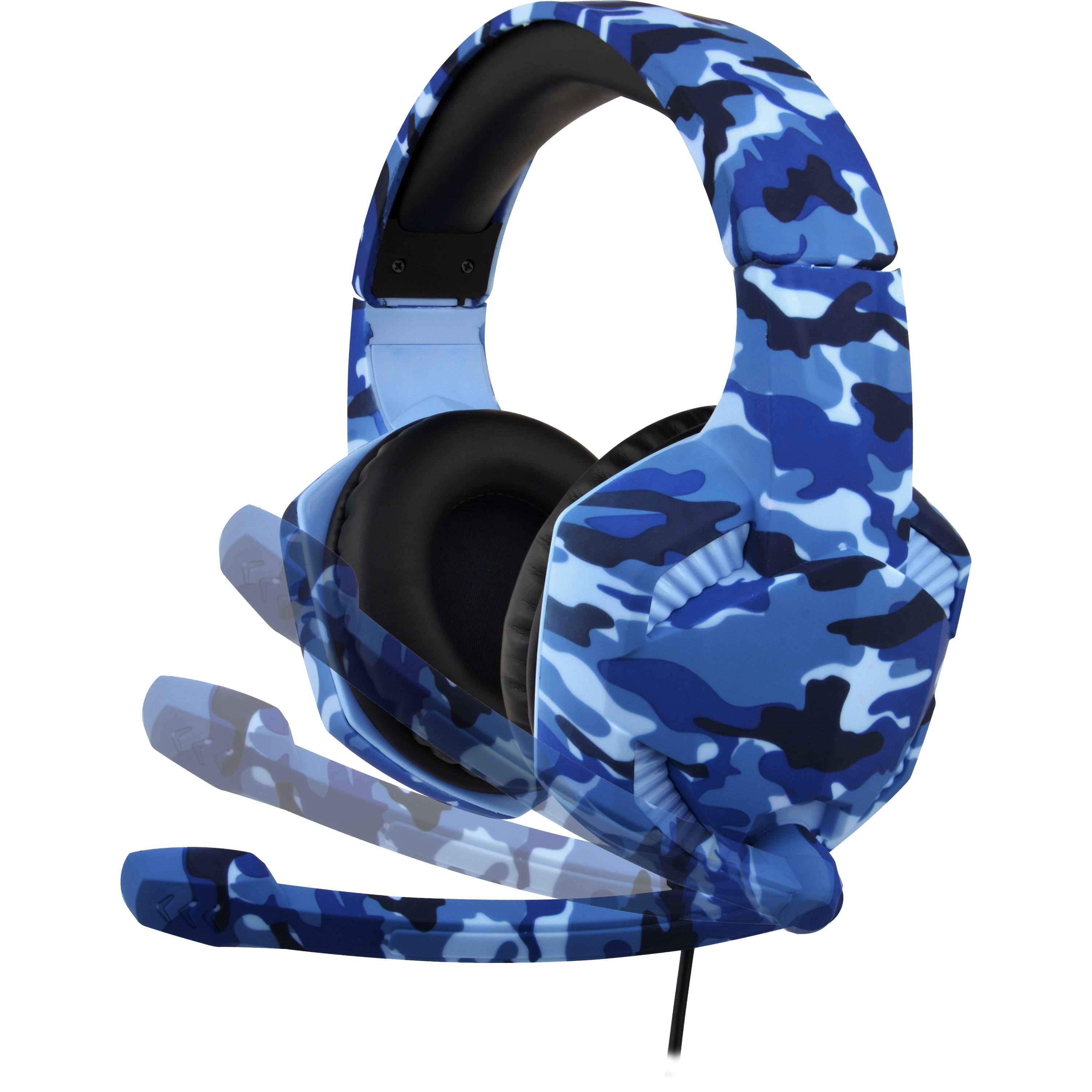 Voir la diapositive 5 : Casque Gaming Filaire War Force Bleu Camo Multiplateforme