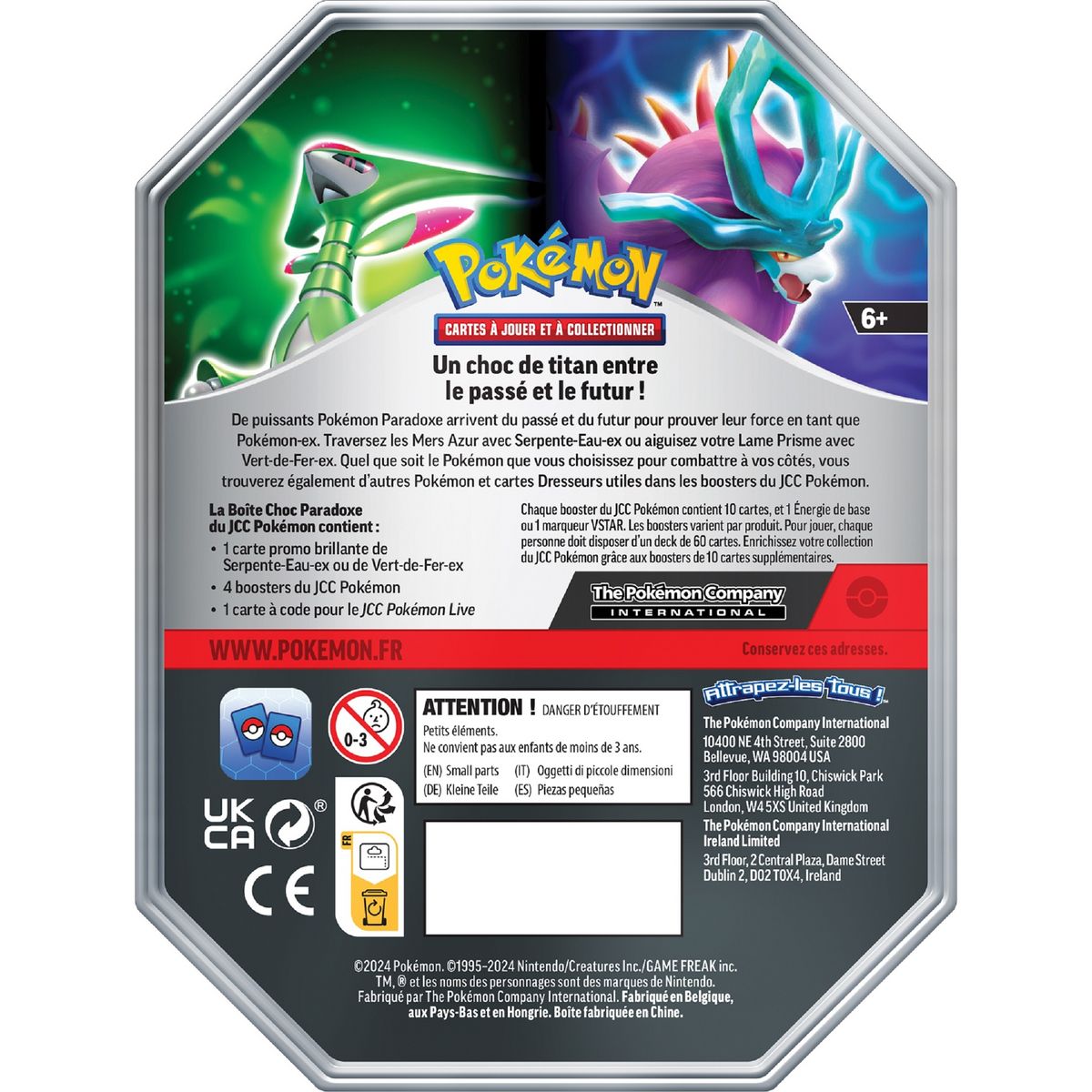 POKEMON Cartes Pokémon Pokébox Choc Paradoxe Vert-de-Fer EX