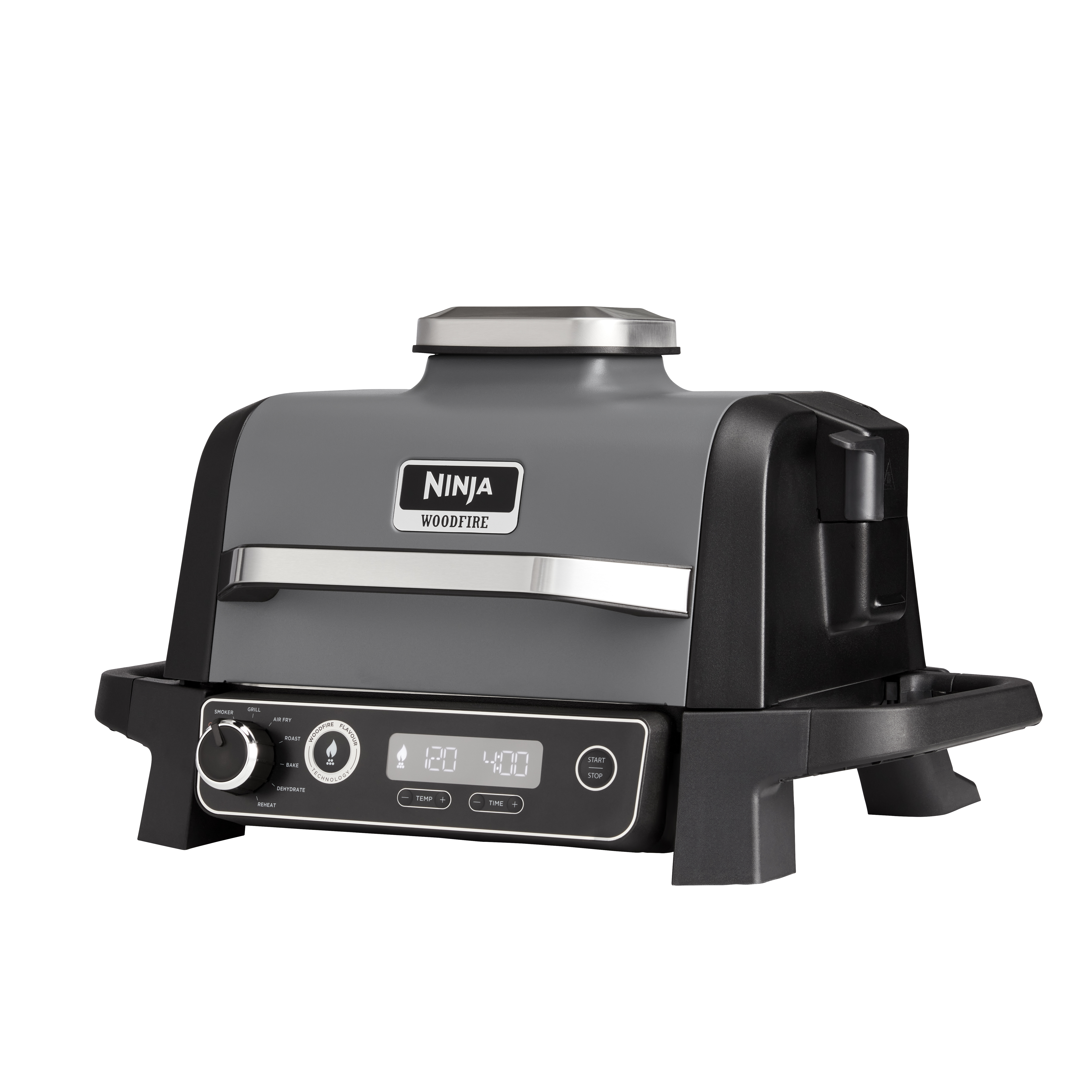 Voir la diapositive 4 : NINJA Barbecue électrique et fumoir Woodfire OG701EU - Noir