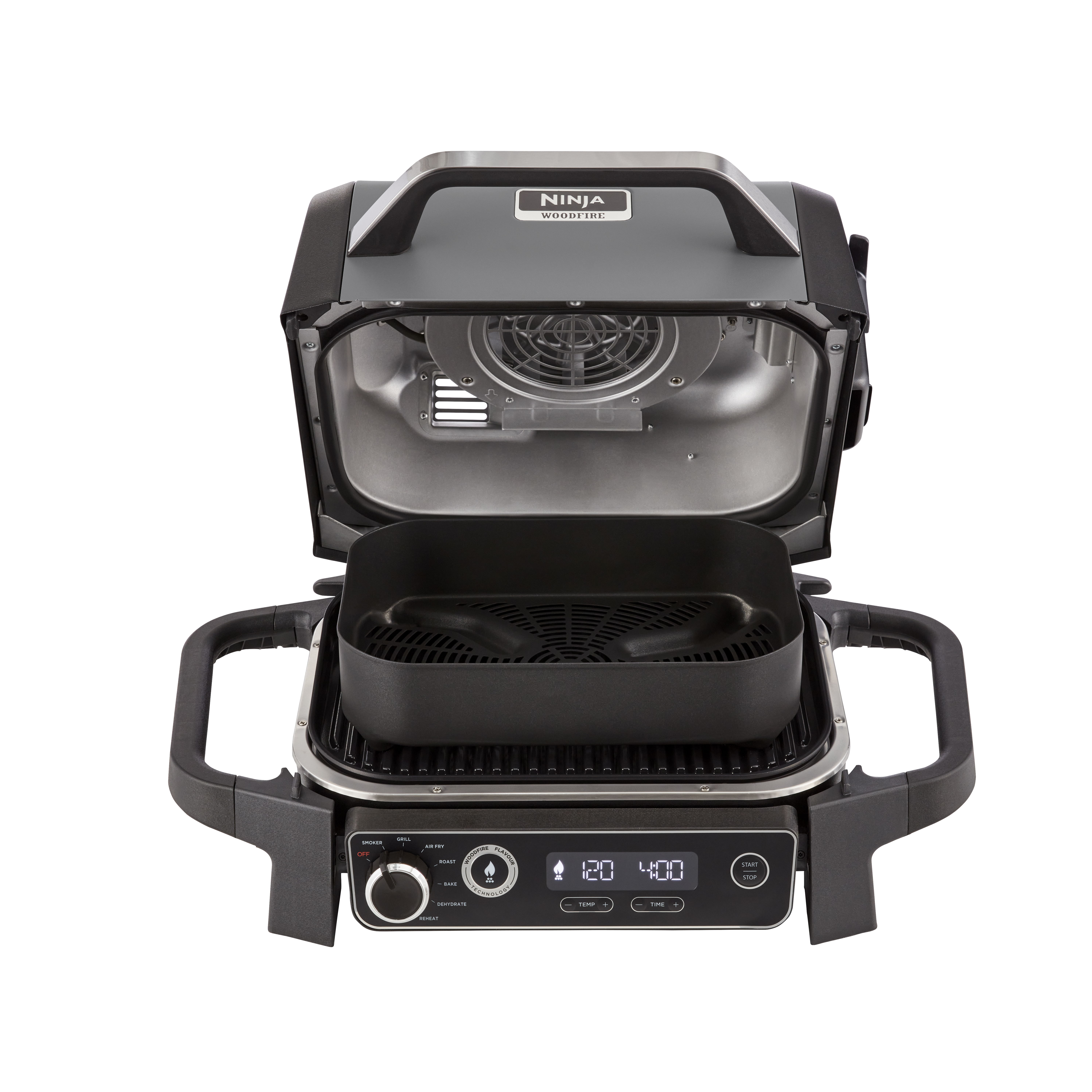 Voir la diapositive 5 : NINJA Barbecue électrique et fumoir Woodfire OG701EU - Noir
