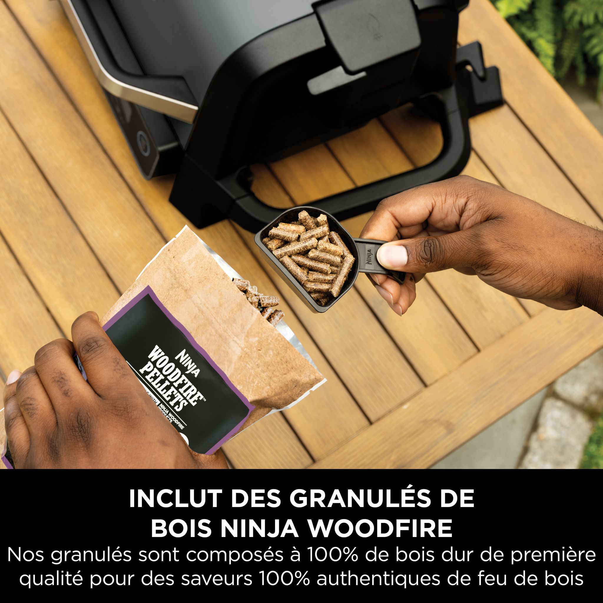 Voir la diapositive 10 : NINJA Barbecue électrique et fumoir Woodfire OG701EU - Noir