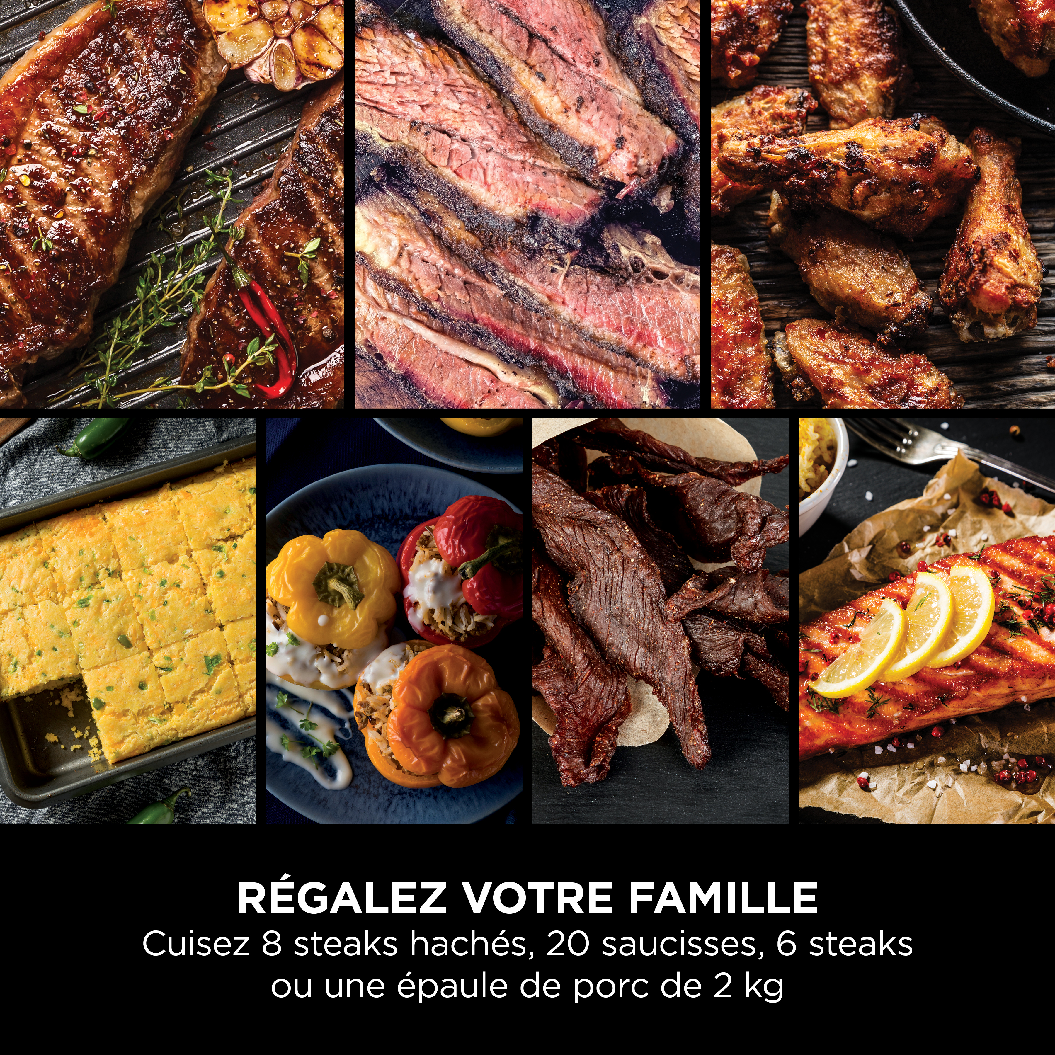 Voir la diapositive 11 : NINJA Barbecue électrique et fumoir Woodfire OG701EU - Noir