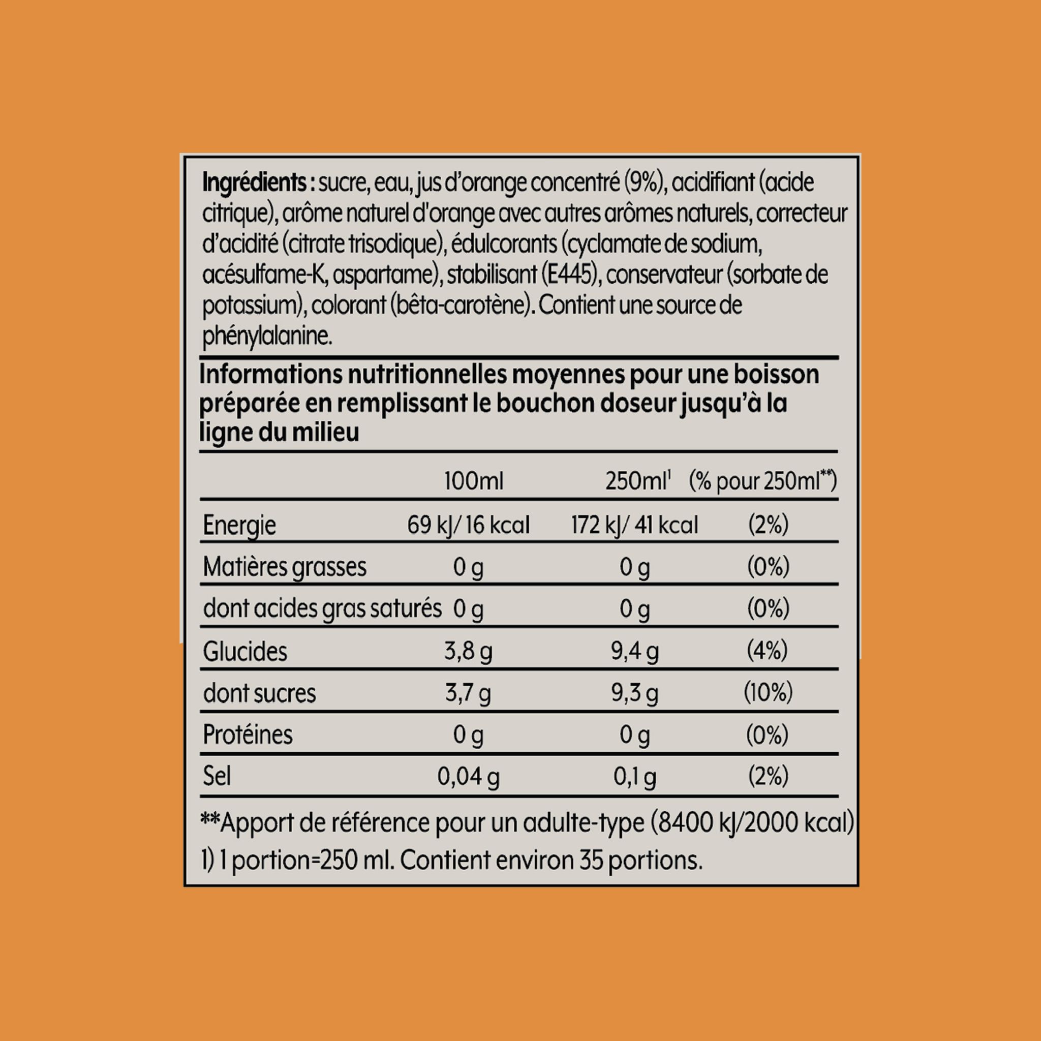Voir la diapositive 8 : SODASTREAM Concentré à soda Orange