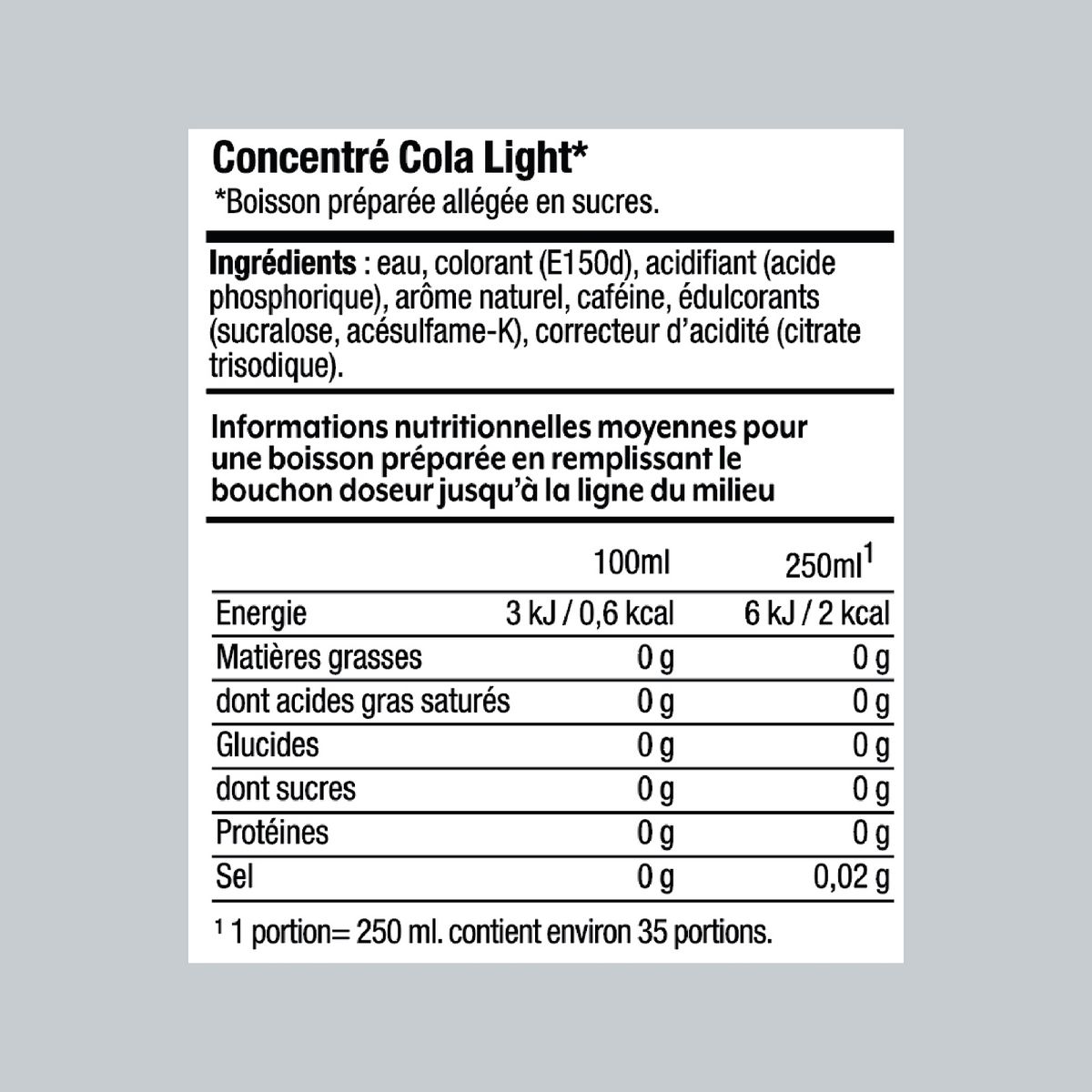 SODASTREAM Concentré à soda Cola light