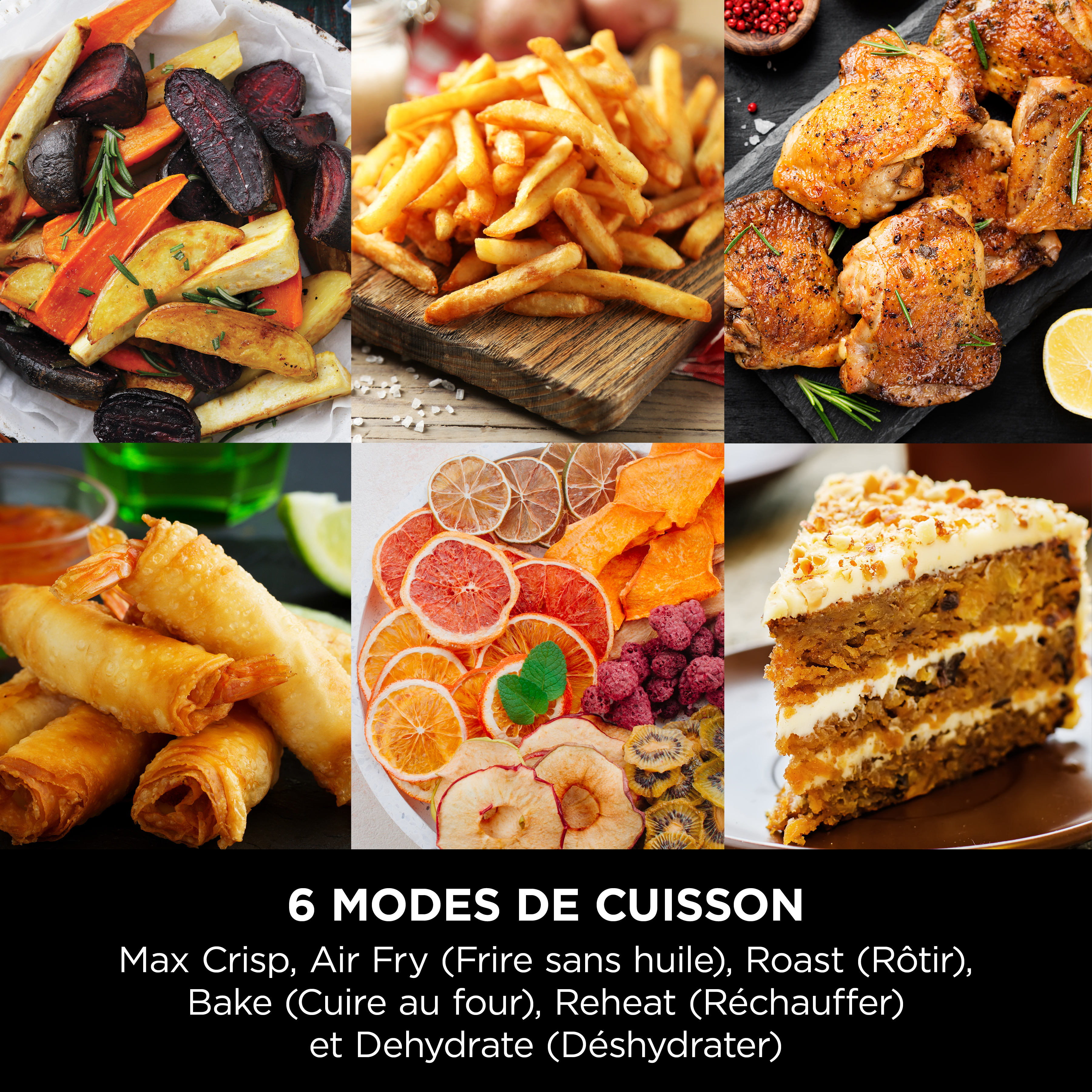 Voir la diapositive 12 : NINJA Friteuse sans huile  à air chaud AF180EU - Noir