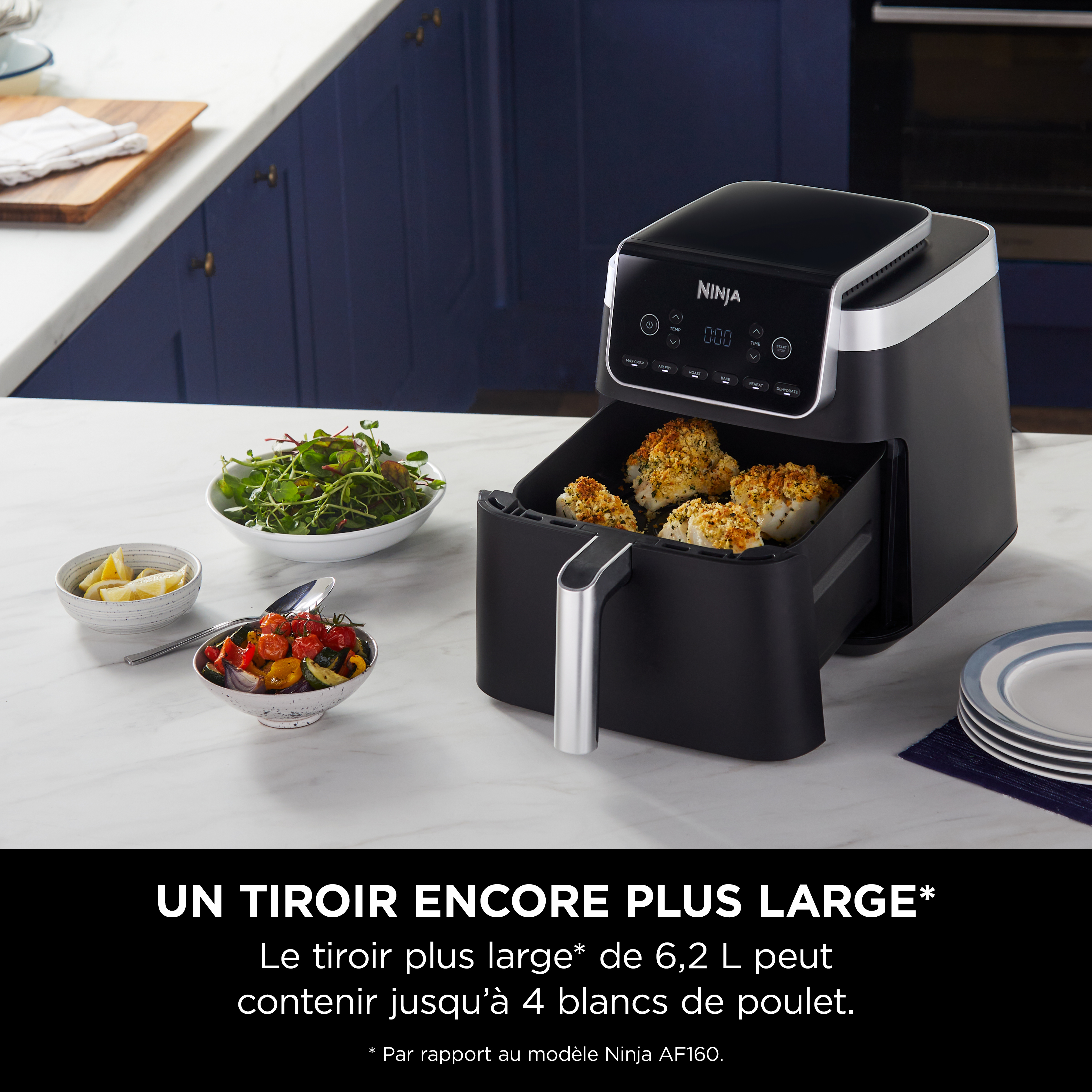 Voir la diapositive 13 : NINJA Friteuse sans huile  à air chaud AF180EU - Noir