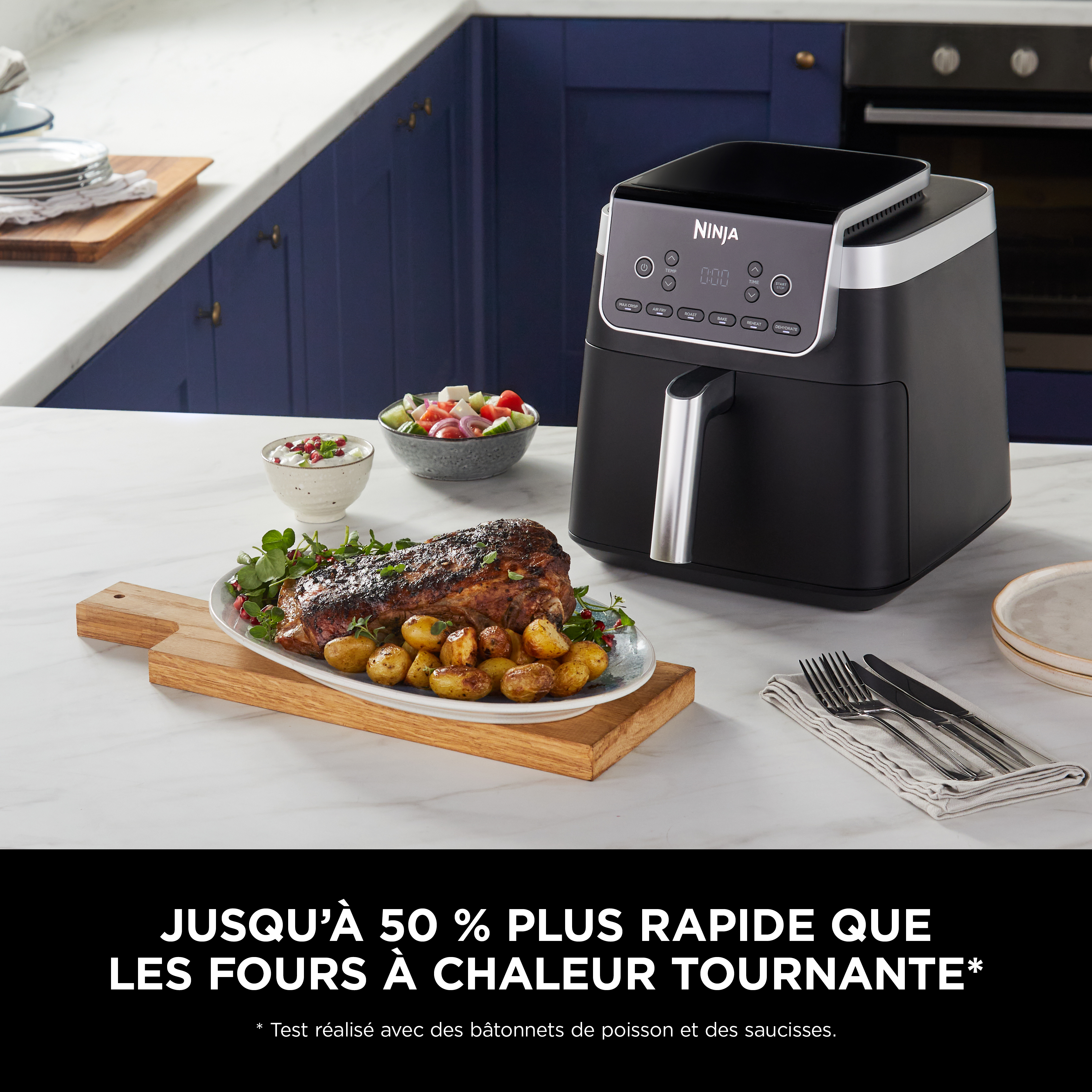 Voir la diapositive 10 : NINJA Friteuse sans huile  à air chaud AF180EU - Noir