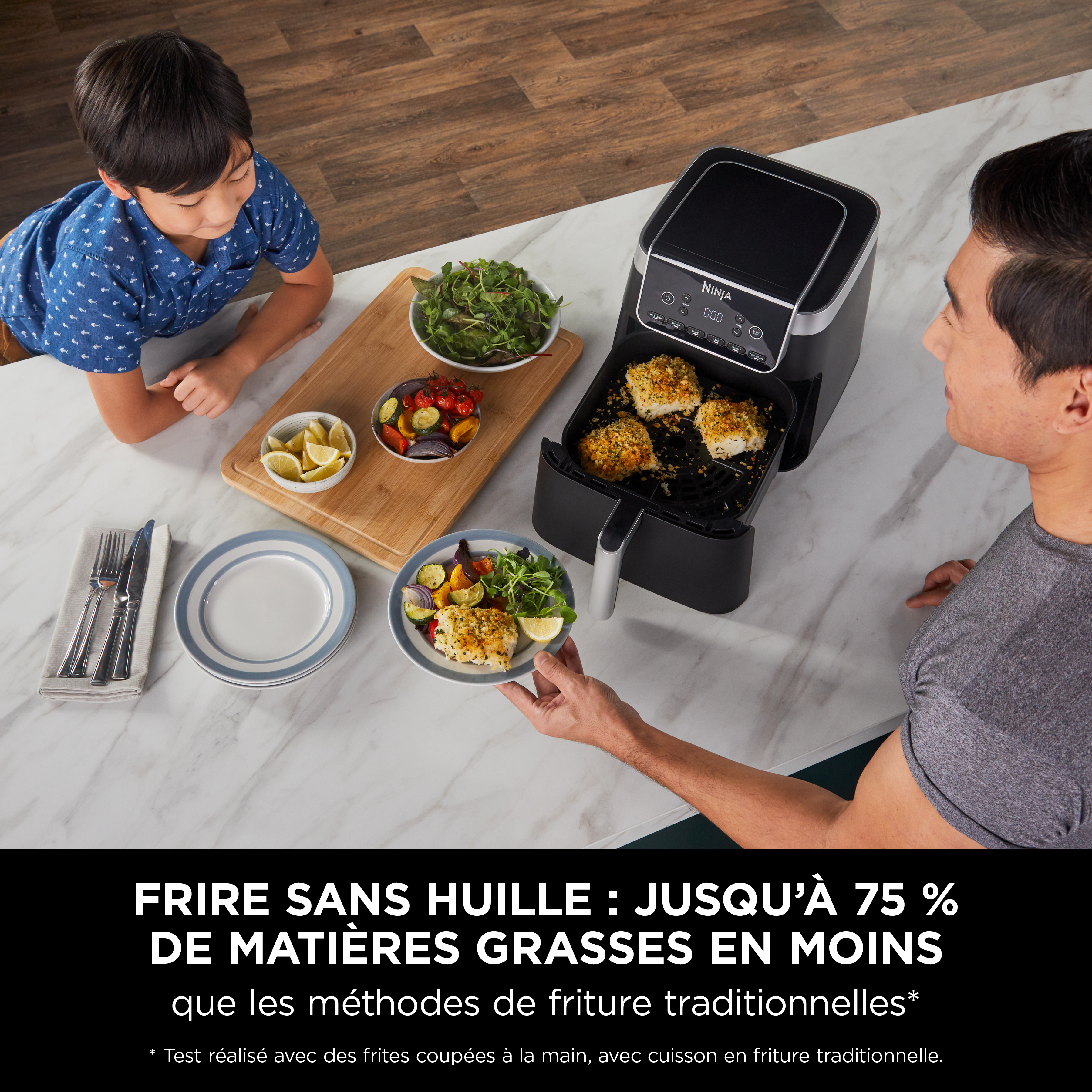 Voir la diapositive 11 : NINJA Friteuse sans huile  à air chaud AF180EU - Noir