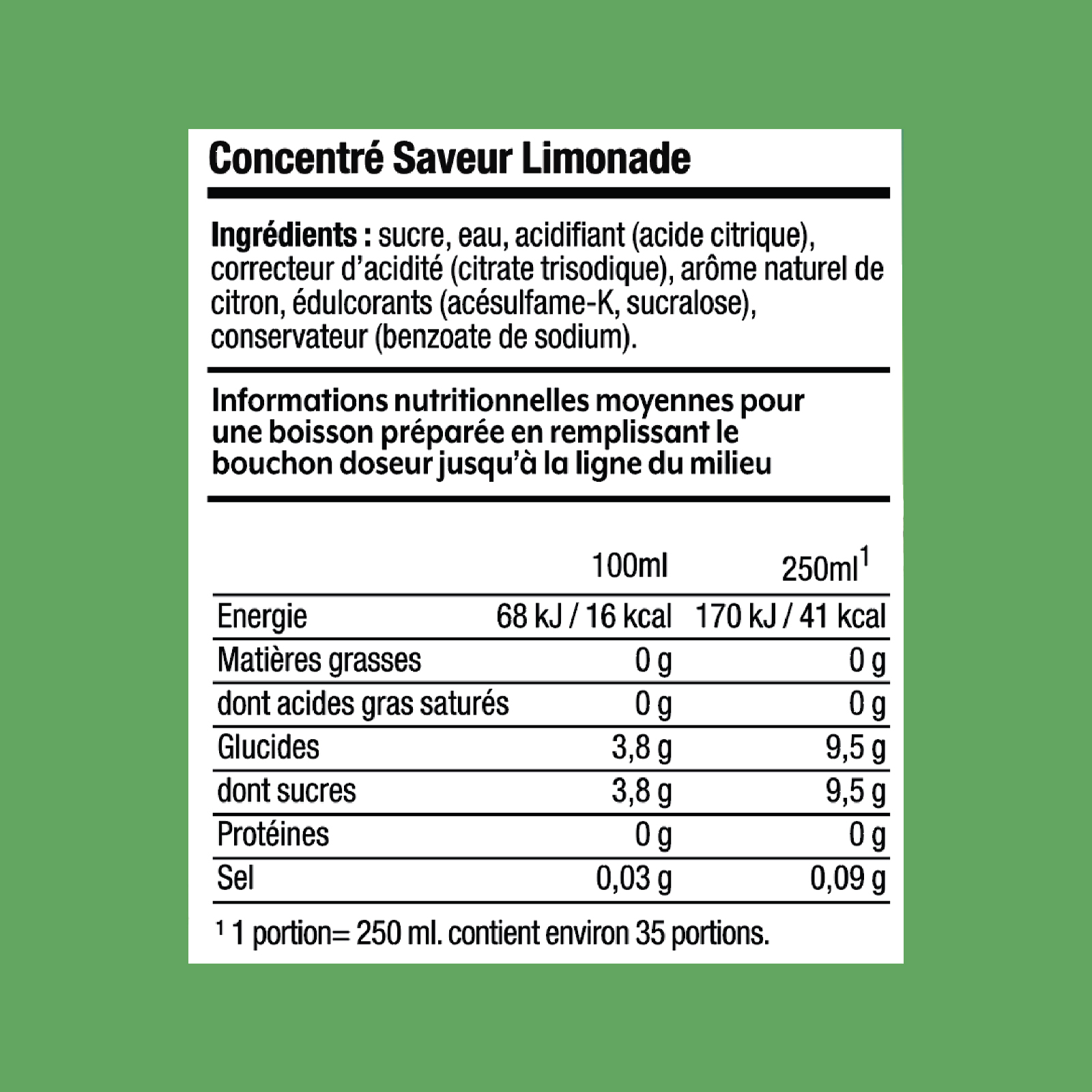 Voir la diapositive 8 : SODASTREAM Concentré à soda Limonade