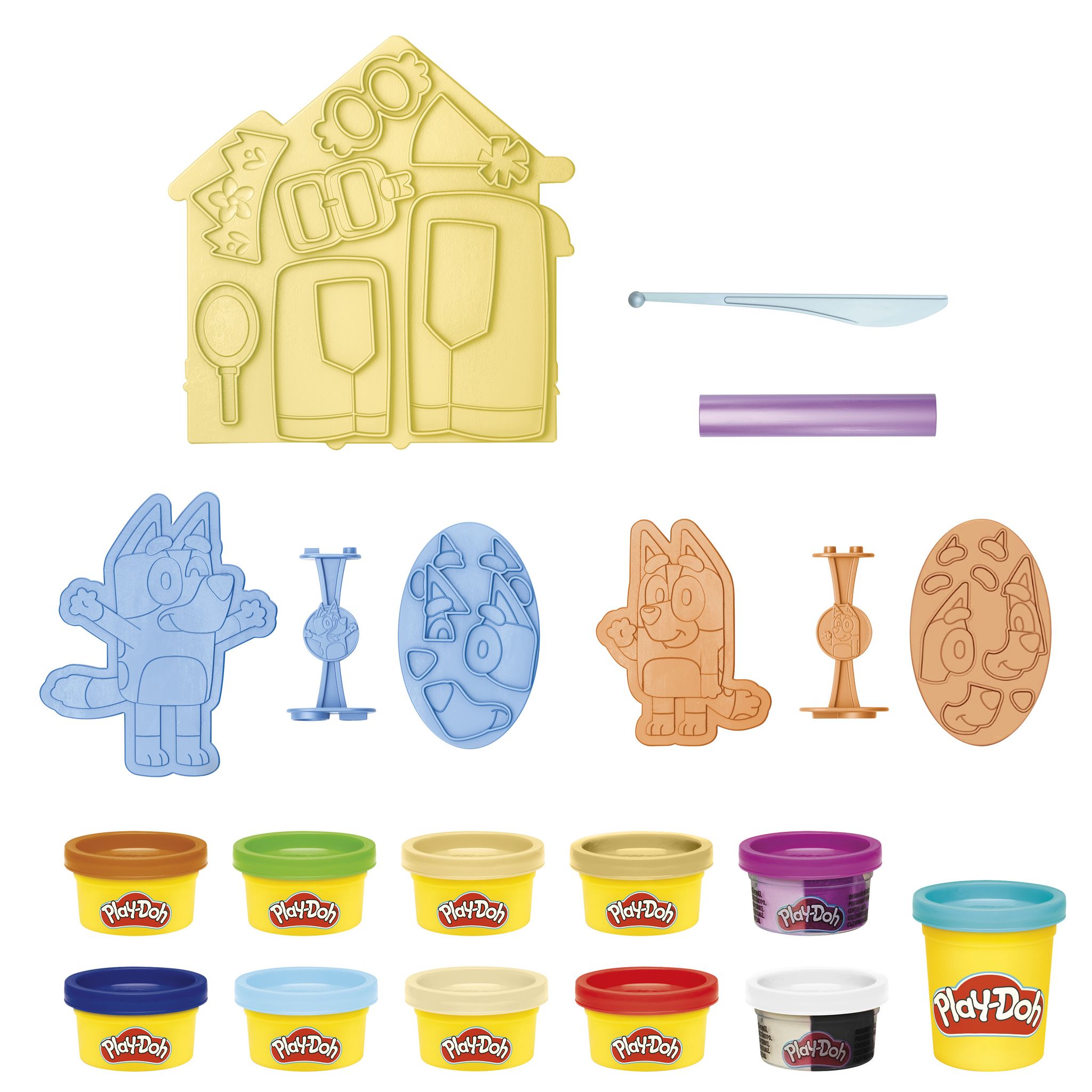 Voir la diapositive 2 : HASBRO Play-Doh Bluey se déguise, Pâte à modeler, inclus 11 pots