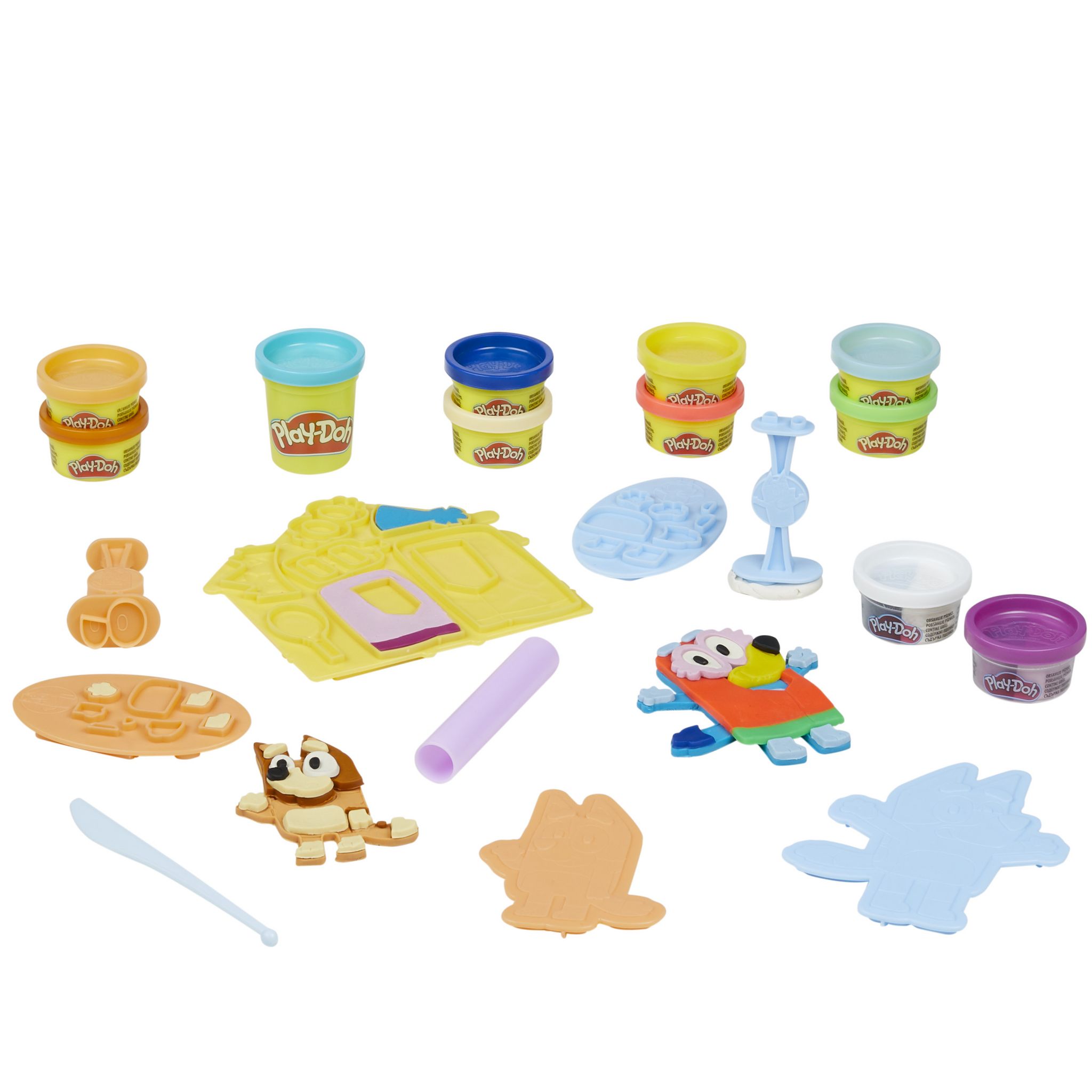 Voir la diapositive 12 : HASBRO Play-Doh Bluey se déguise, Pâte à modeler, inclus 11 pots