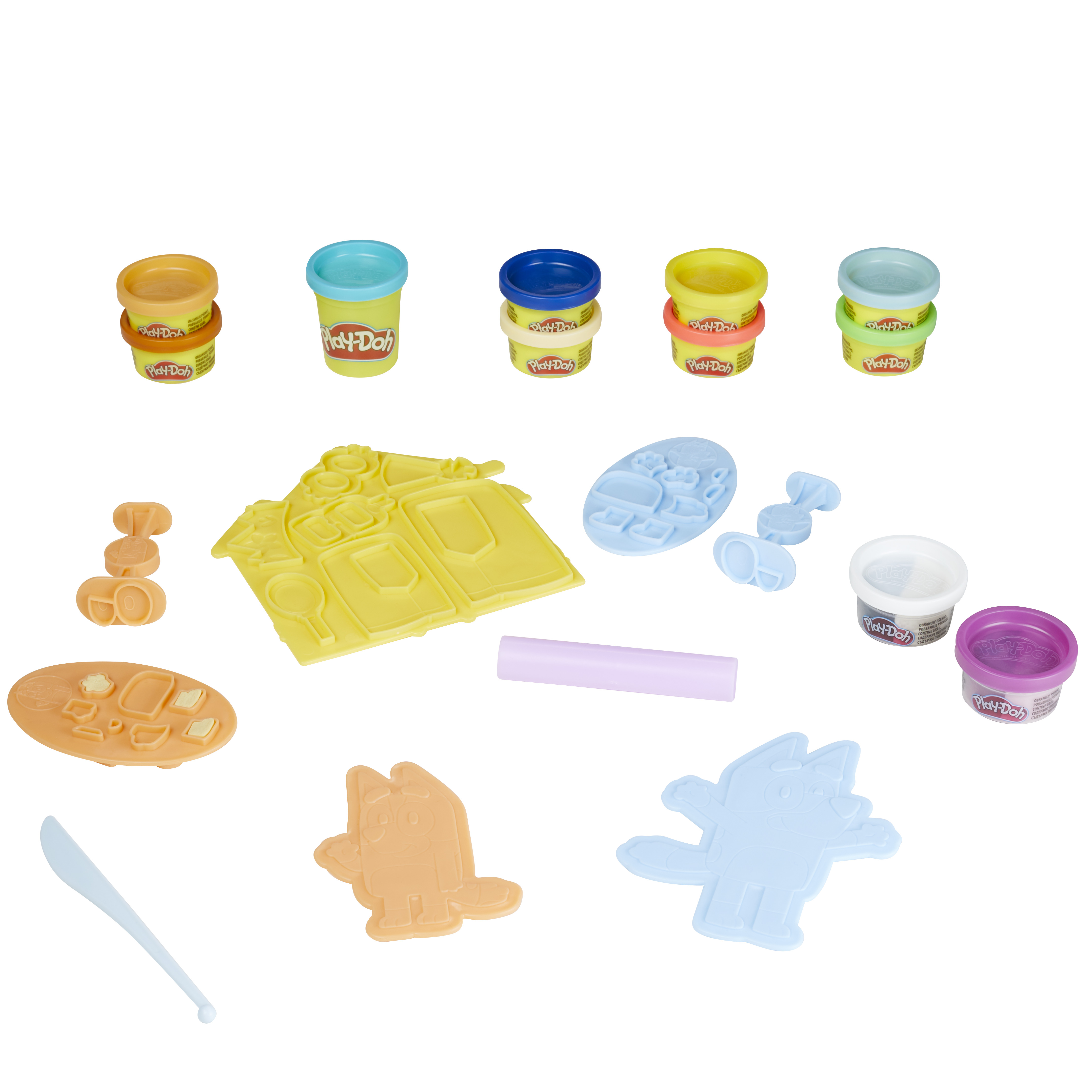 Voir la diapositive 13 : HASBRO Play-Doh Bluey se déguise, Pâte à modeler, inclus 11 pots