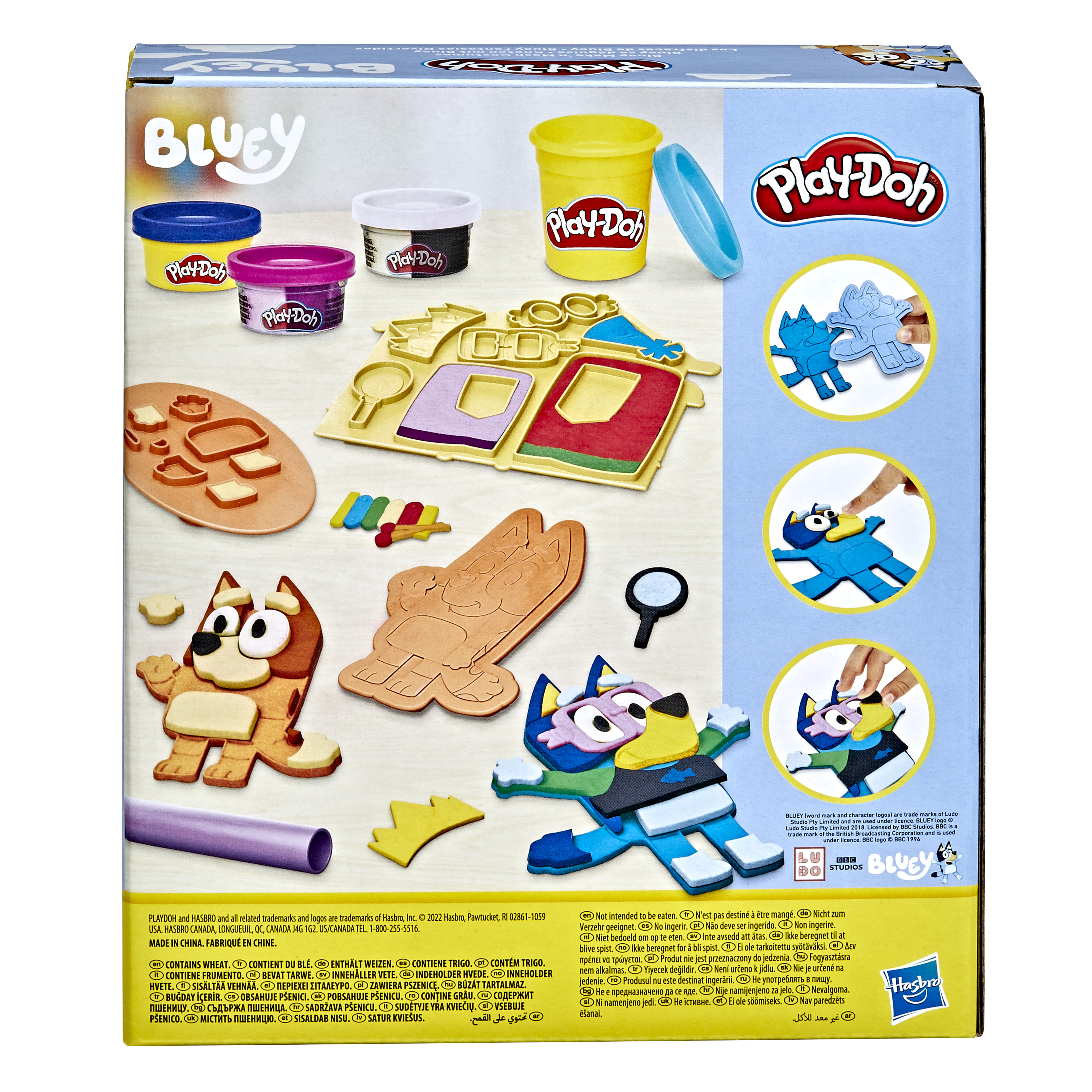 Voir la diapositive 10 : HASBRO Play-Doh Bluey se déguise, Pâte à modeler, inclus 11 pots