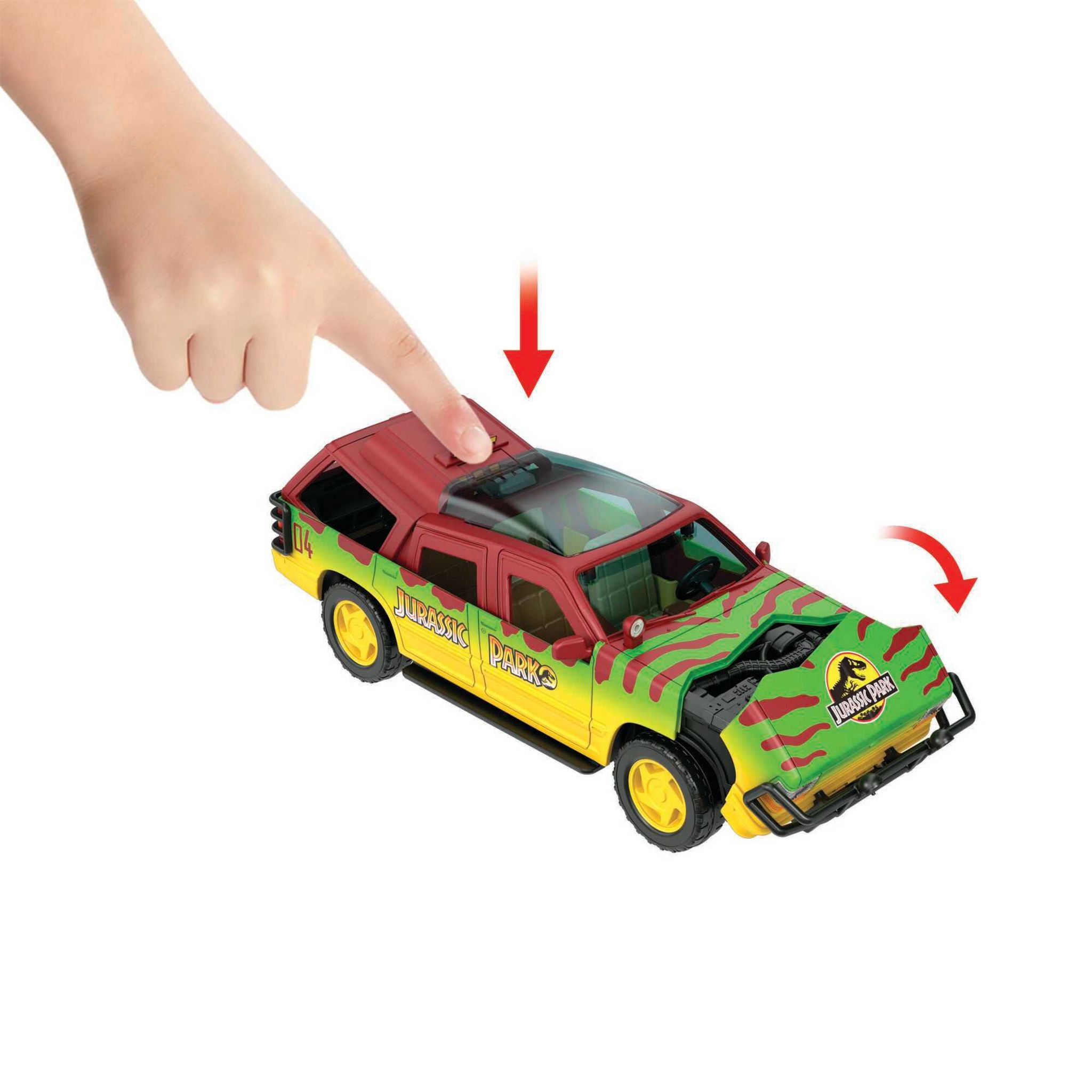 Voir la diapositive 3 : MATTEL Zone de carambolage et d'attaque Ford Explorer Jurassic World