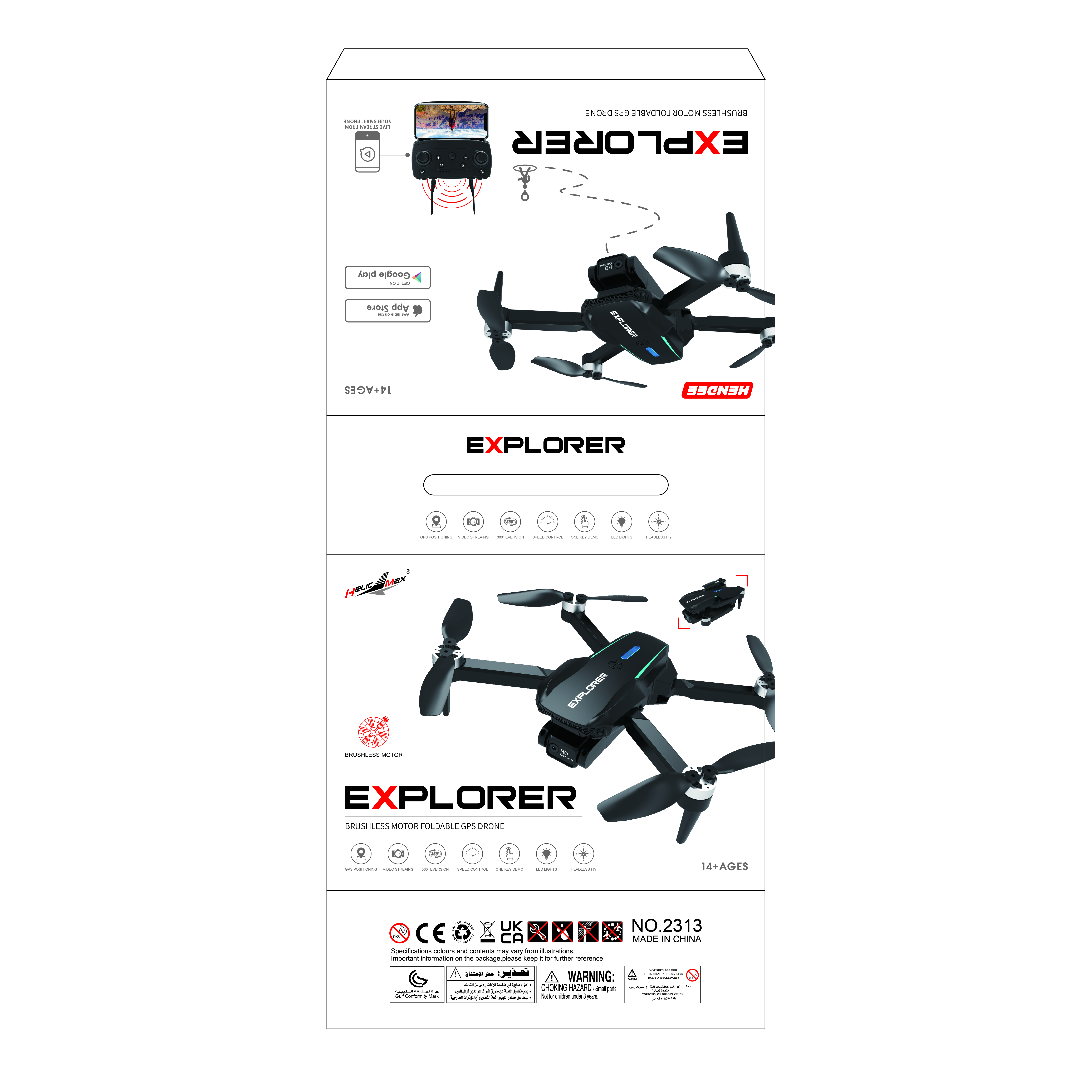Voir la diapositive 2 : ITS Drone Furtif caméra 4K Intégrée + sacoche de transport