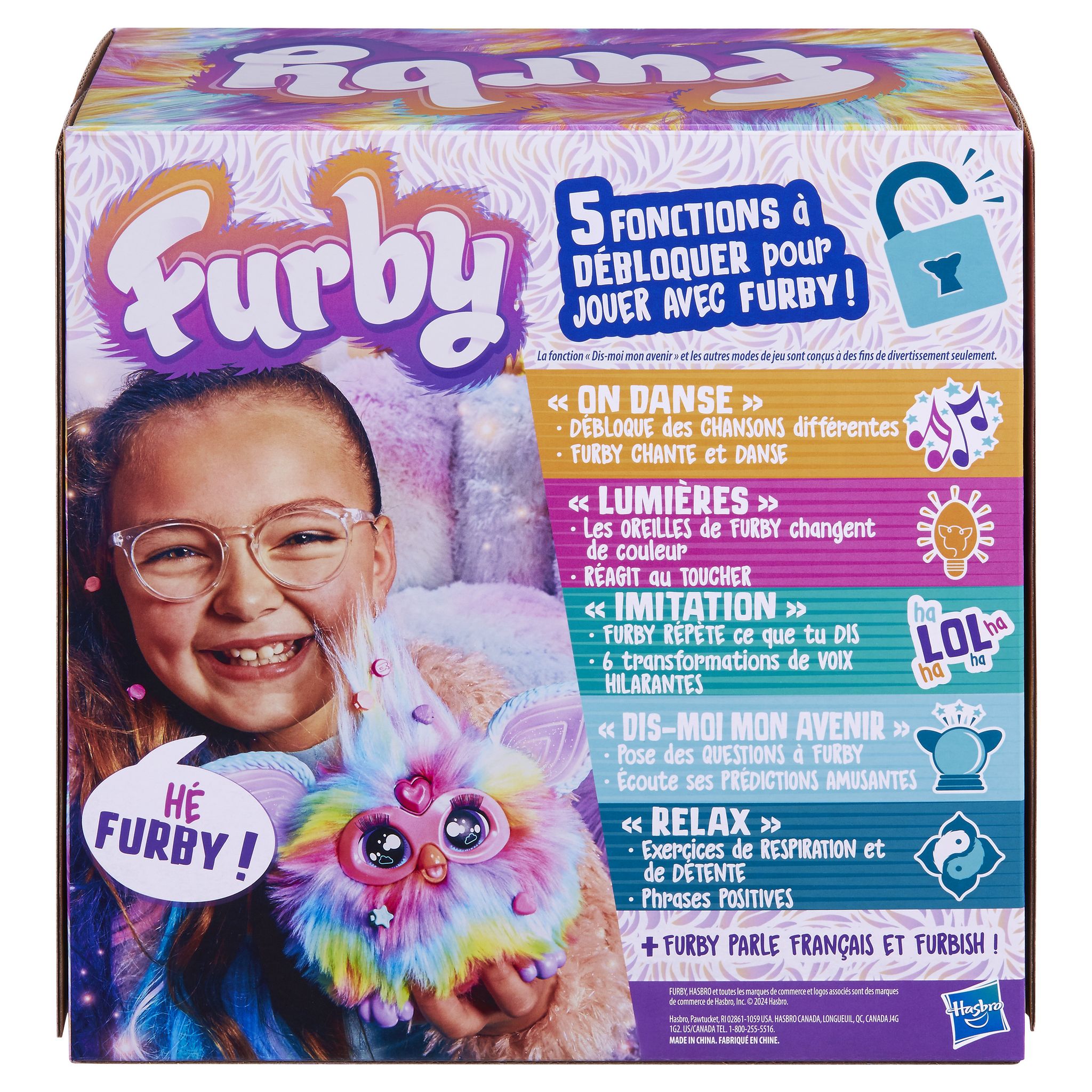 Voir la diapositive 3 : HASBRO Peluche Furby Tie Dye