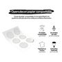 Voir la diapositive 2 : CAPS'ME Lot d'opercules en papier compostable - Blanc