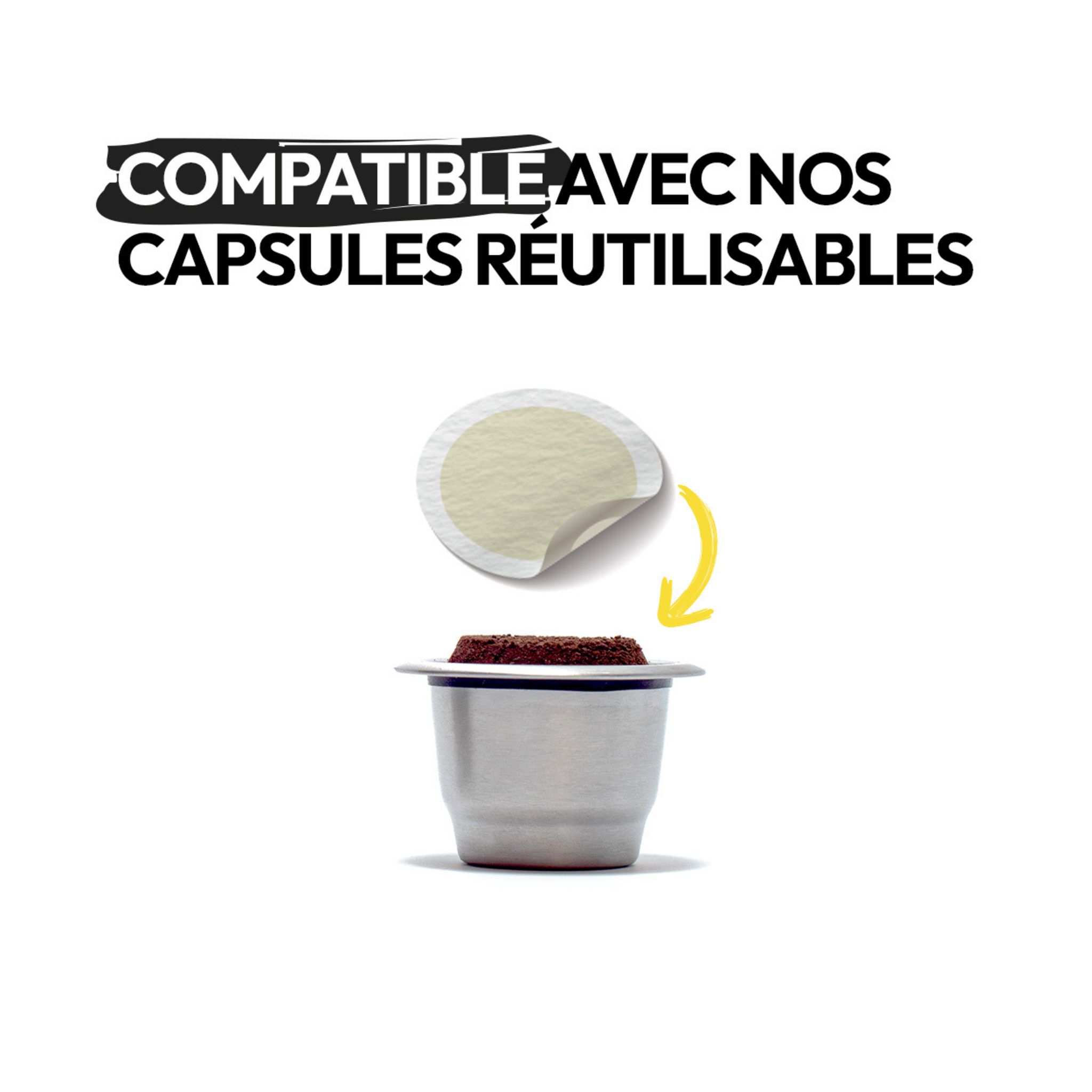 Voir la diapositive 6 : CAPS'ME Lot d'opercules en papier compostable - Blanc