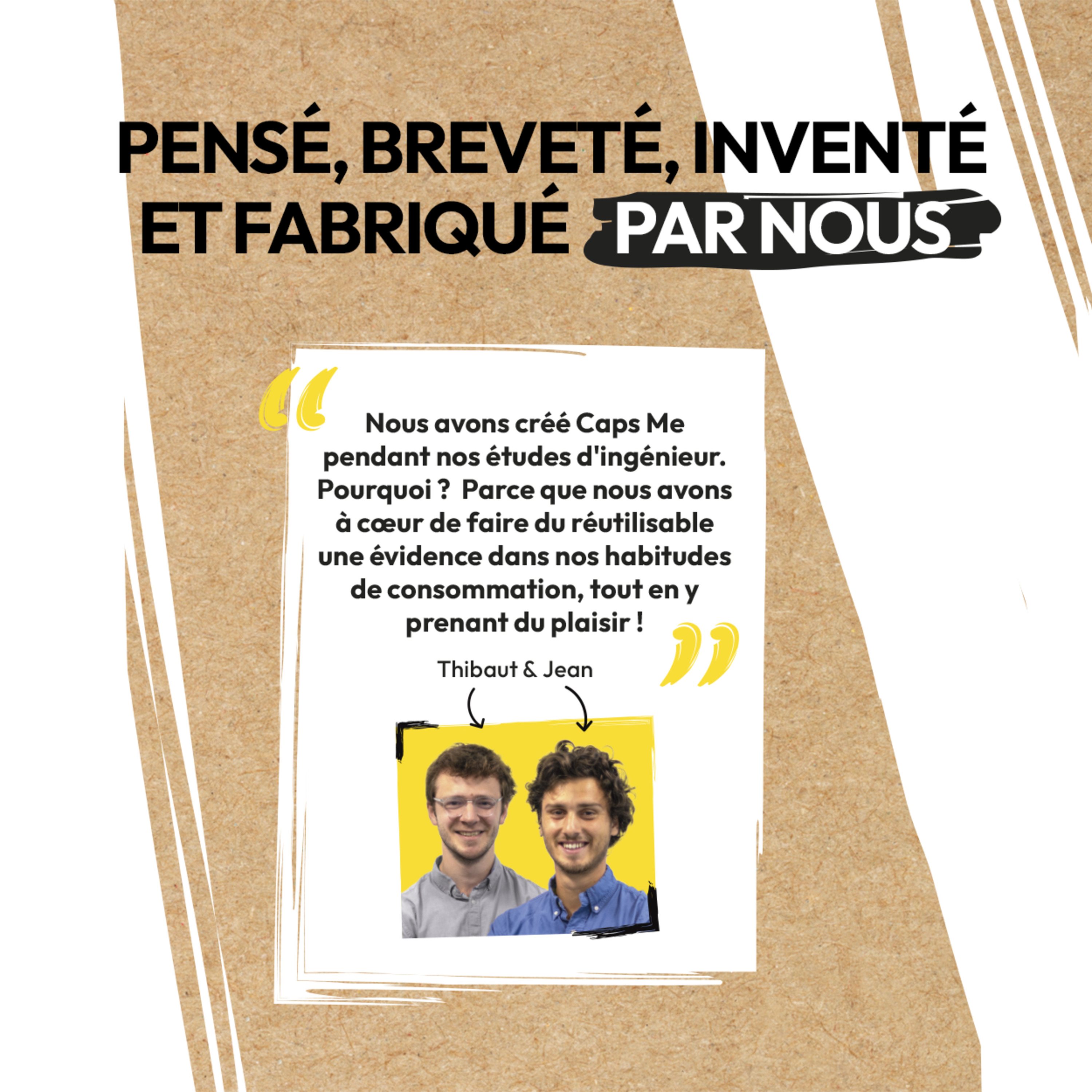Voir la diapositive 5 : CAPS'ME Lot d'opercules en papier compostable - Blanc