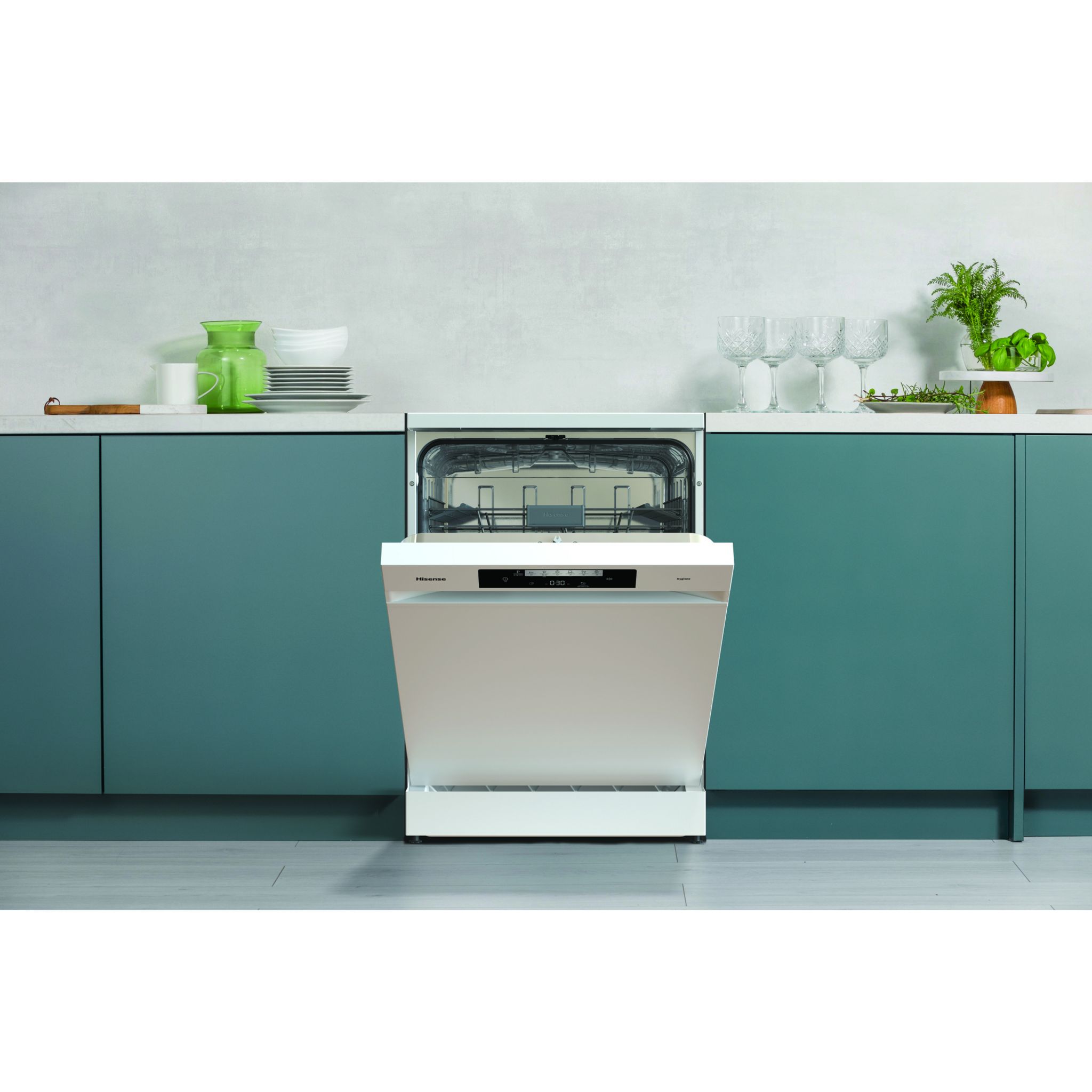 Voir la diapositive 6 : HISENSE Lave vaisselle pose libre HS642E90W, 13 couverts, 60 cm, 47 dB, E