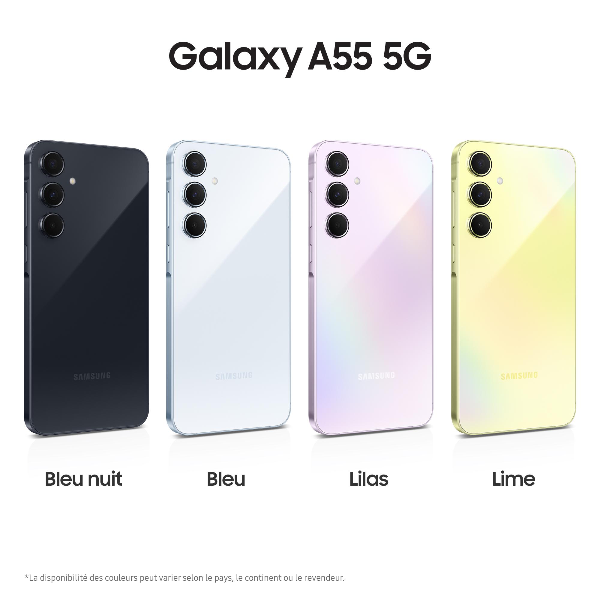 Voir la diapositive 3 : SAMSUNG Galaxy A55 5G 128Go - Bleu nuit