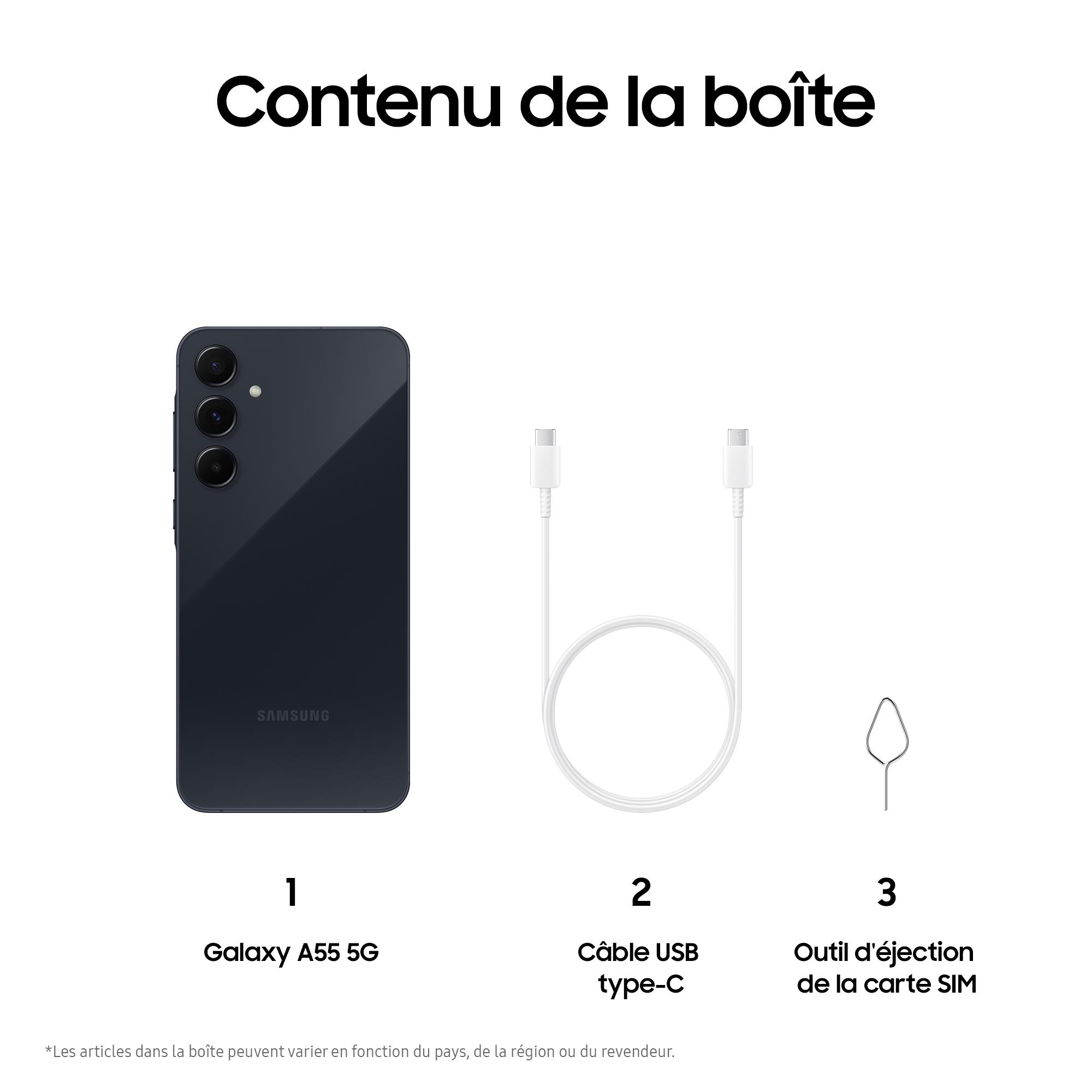 Voir la diapositive 6 : SAMSUNG Galaxy A55 5G 128Go - Bleu nuit